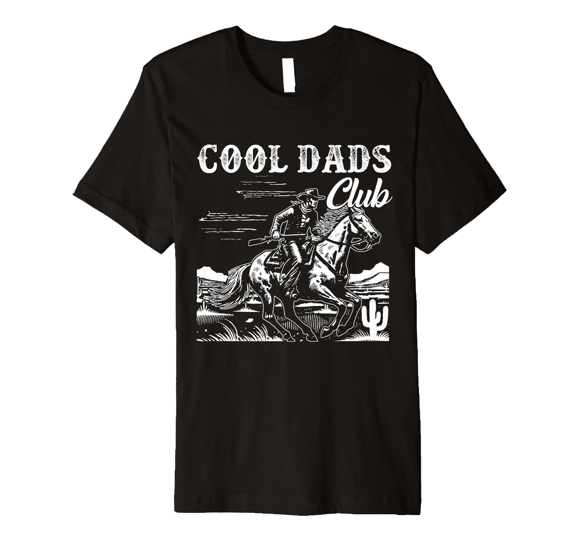 Dads Club Fathers Day Cowboy Dad T-Shirt - Fun Novelty Design for Adults - T-Shirt, Sweatshirt, Hoodie