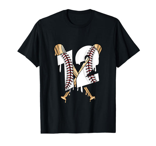 12Th Birthday Baseball T-Shirt - Aesthetic Graphic Men Women - T-Shirt, Sweatshirt, Hoodie