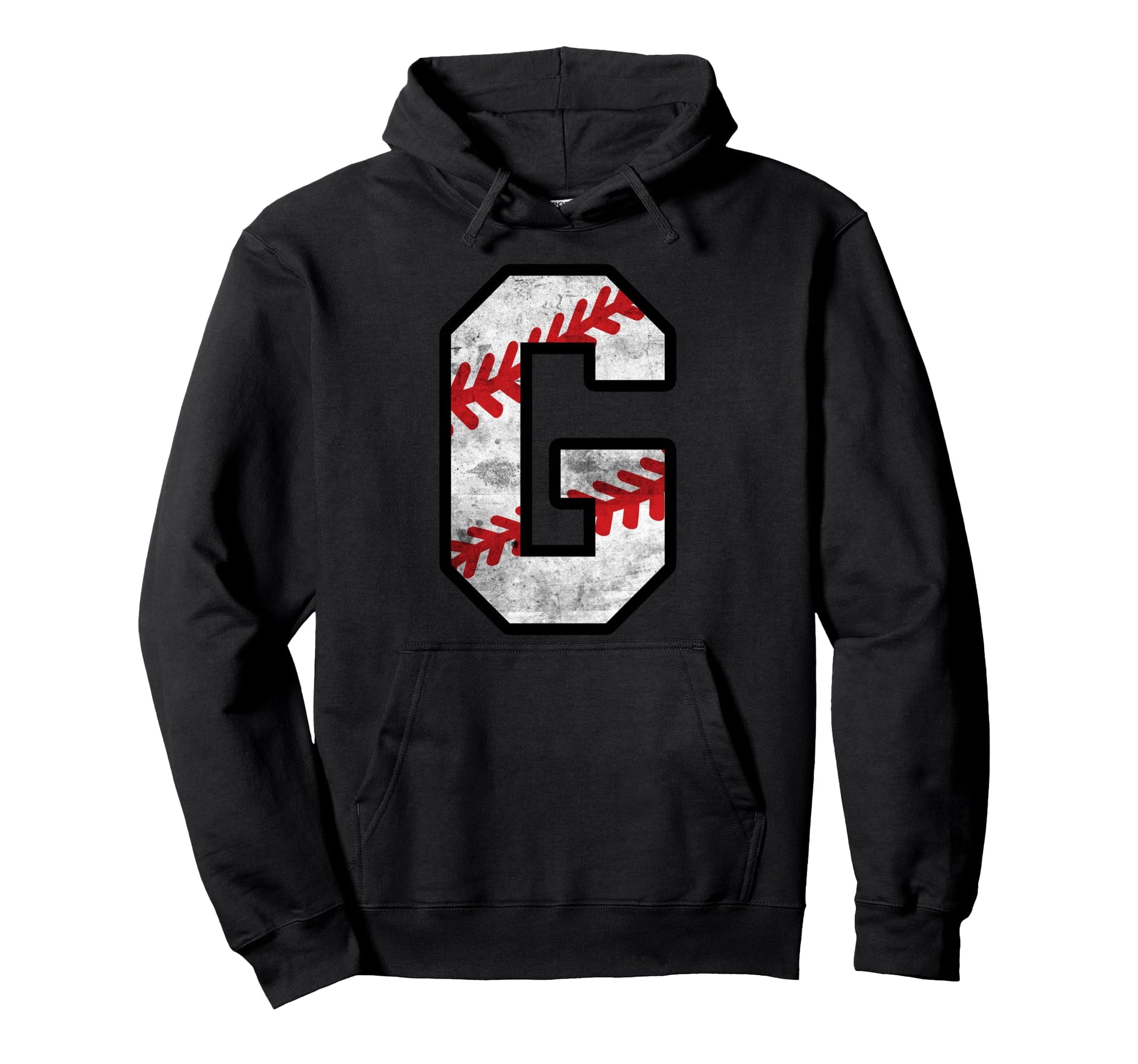Distressed Baseball Letter G Hoodie - Custom Art Print Men Women - T-Shirt, Sweatshirt, Hoodie