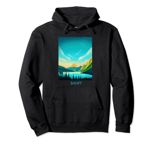 Banff Canadian National Park Souvenir Hoodie - Trendy Graphic Unisex - T-Shirt, Sweatshirt, Hoodie