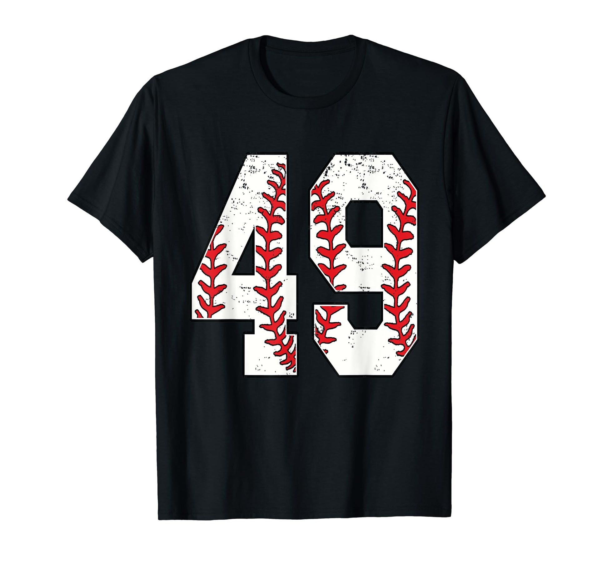 Number 49 Baseball 49 Jersey Number T-Shirt - Trendy Graphic Men Women - T-Shirt, Sweatshirt, Hoodie