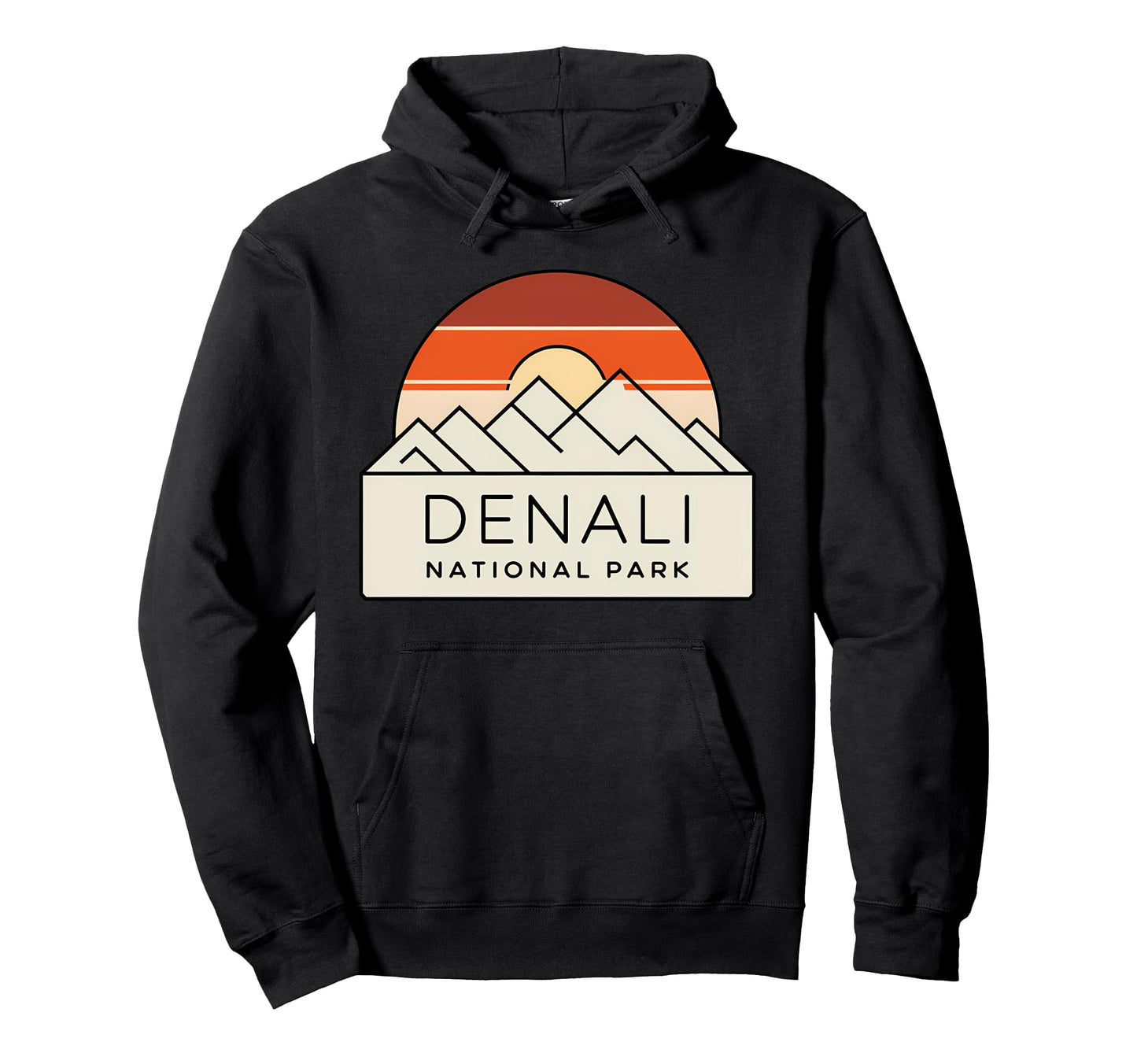 Denali Est 1917 Alaska National Park Hoodie - Fun Novelty Design for Adults - T-Shirt, Sweatshirt, Hoodie