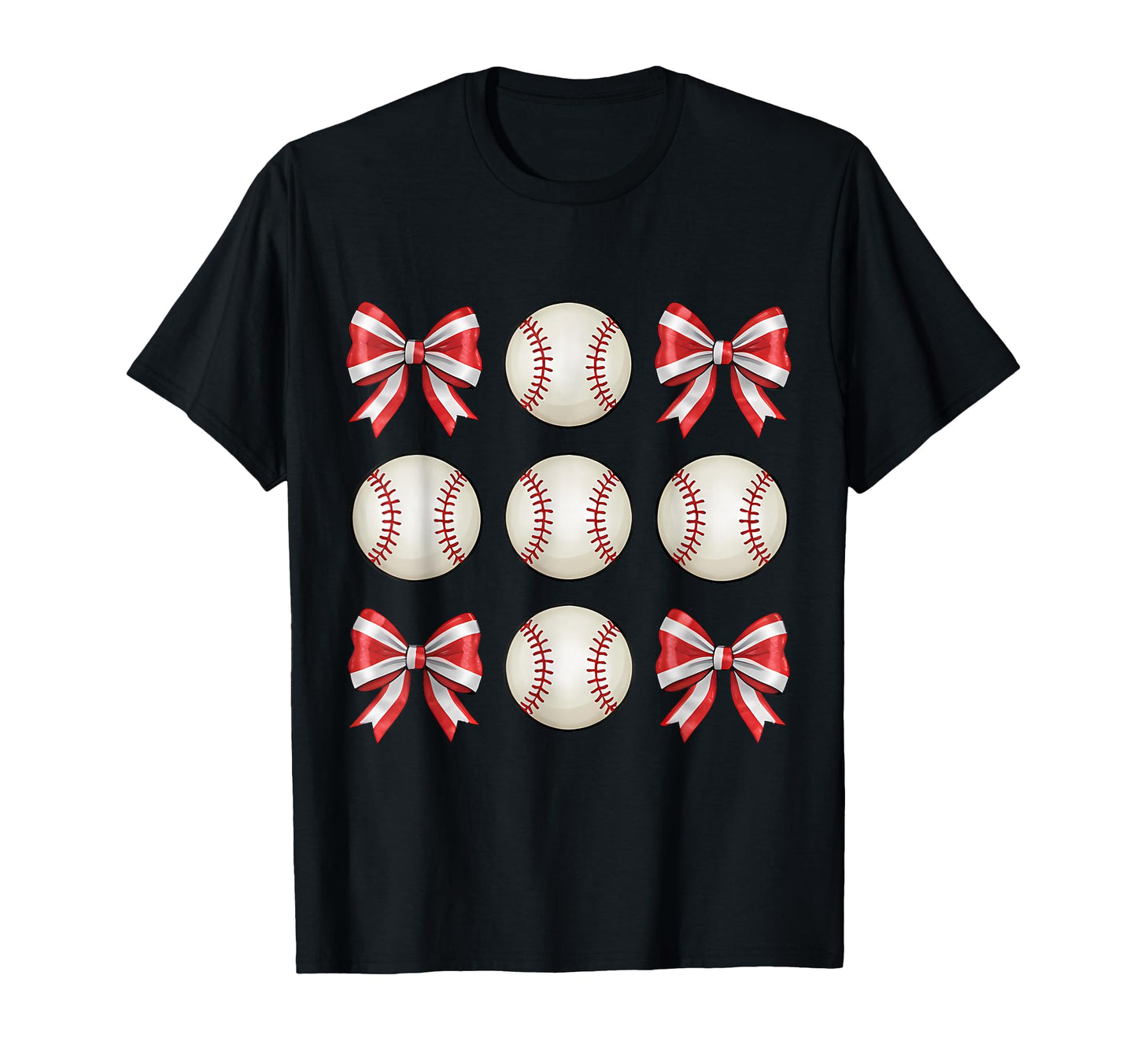 Baseball Bow Game Day Baseball Coquette Bow T-Shirt - Trendy Graphic Unisex - T-Shirt, Sweatshirt, Hoodie