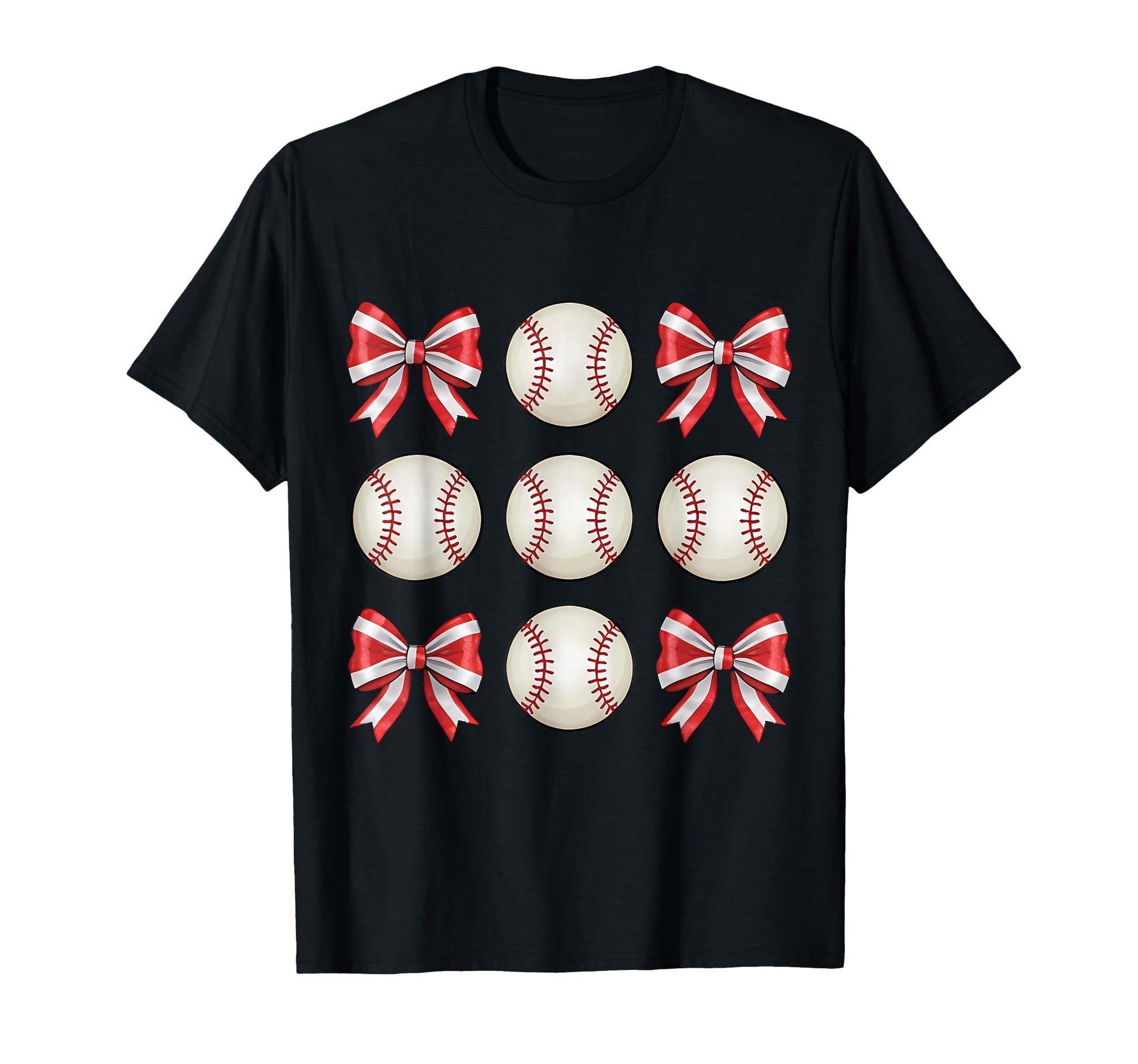 Baseball Bow Game Day Baseball Coquette Bow T-Shirt - Trendy Graphic Unisex - T-Shirt, Sweatshirt, Hoodie