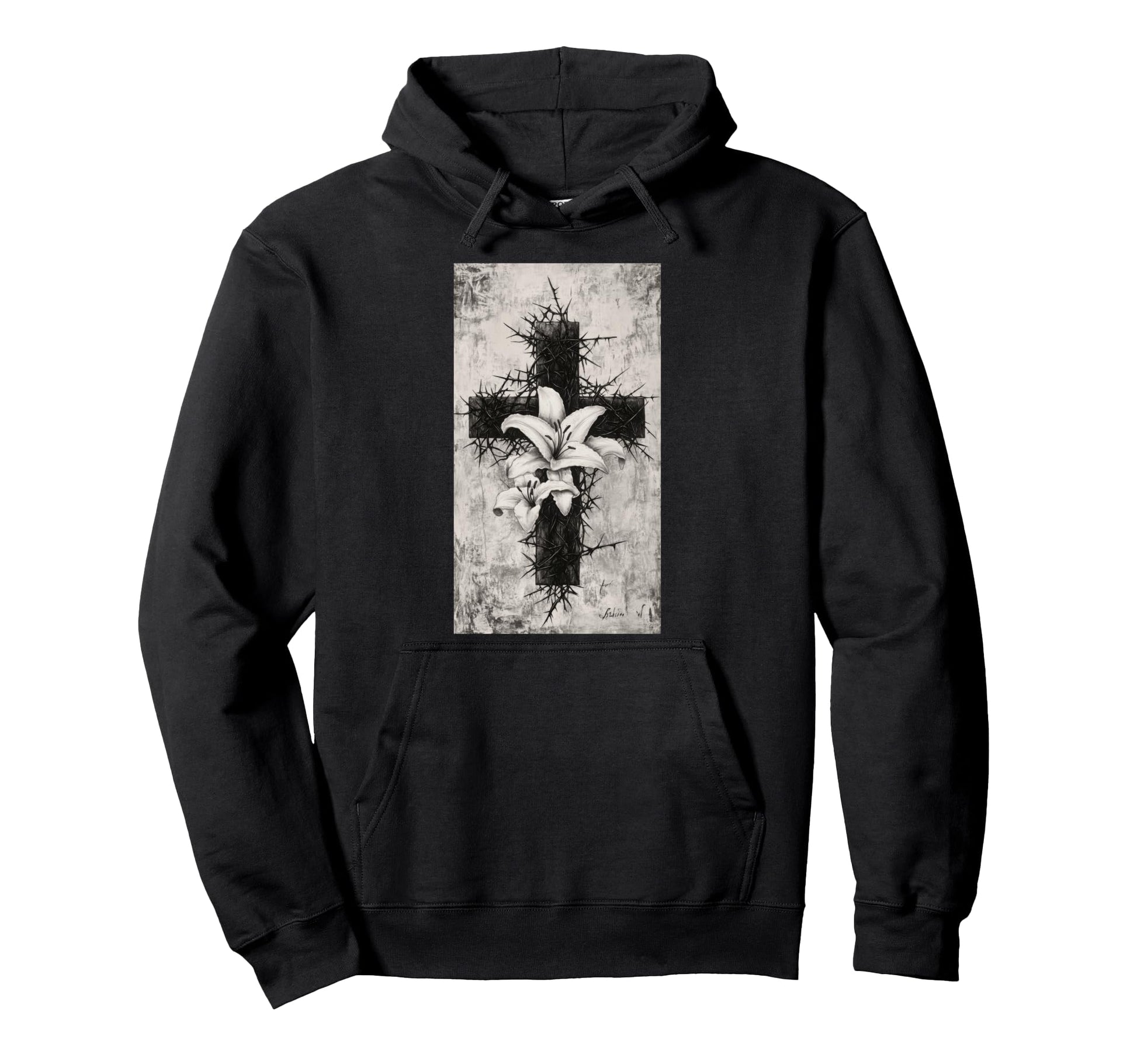 Gothic Cross Grunge Aesthetic Y2K Hoodie - Streetwear Style for Adults - T-Shirt, Sweatshirt, Hoodie
