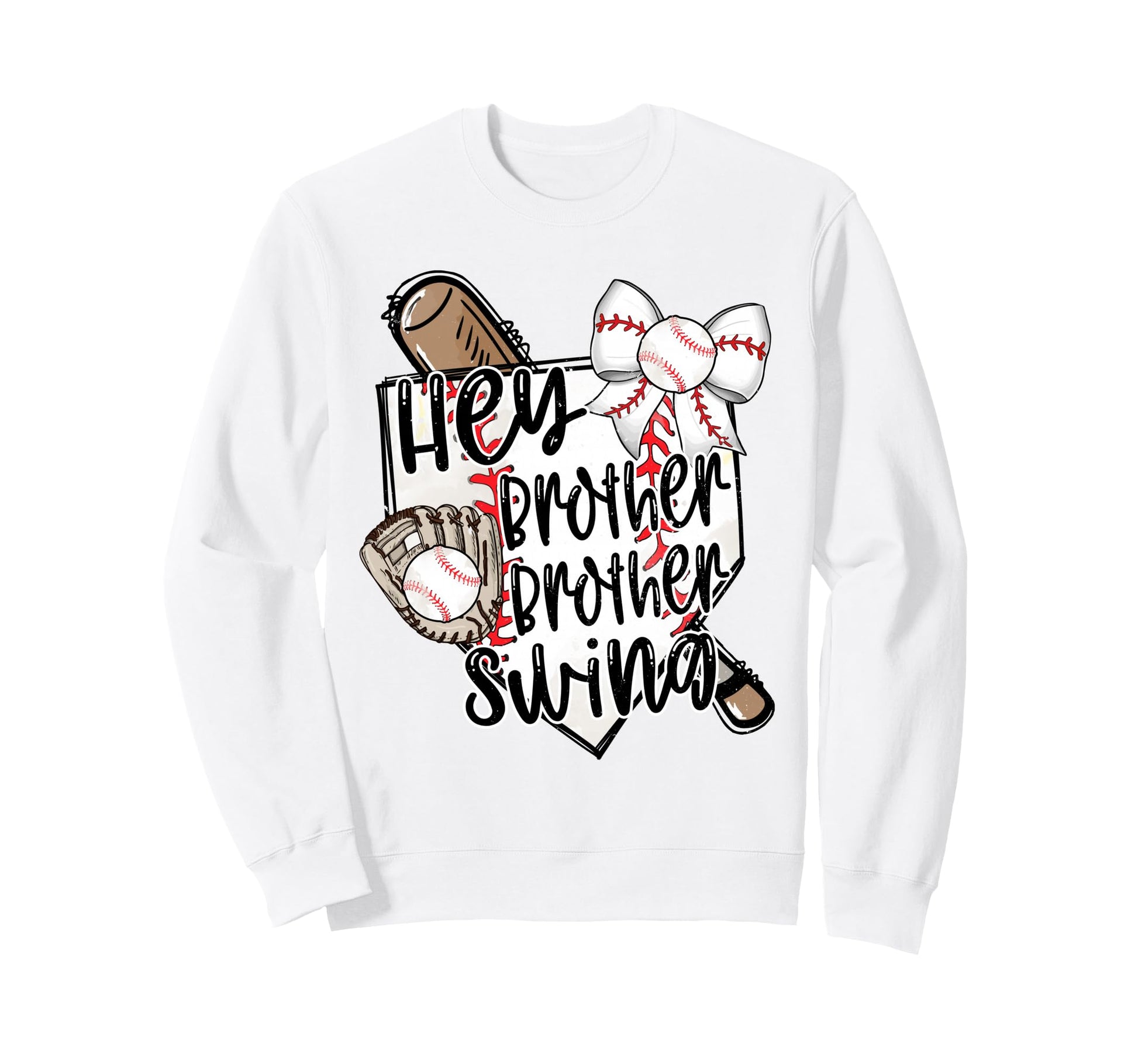 Hey Brother Brother Swing Sweatshirt - Minimalist Print for Adults - T-Shirt, Sweatshirt, Hoodie