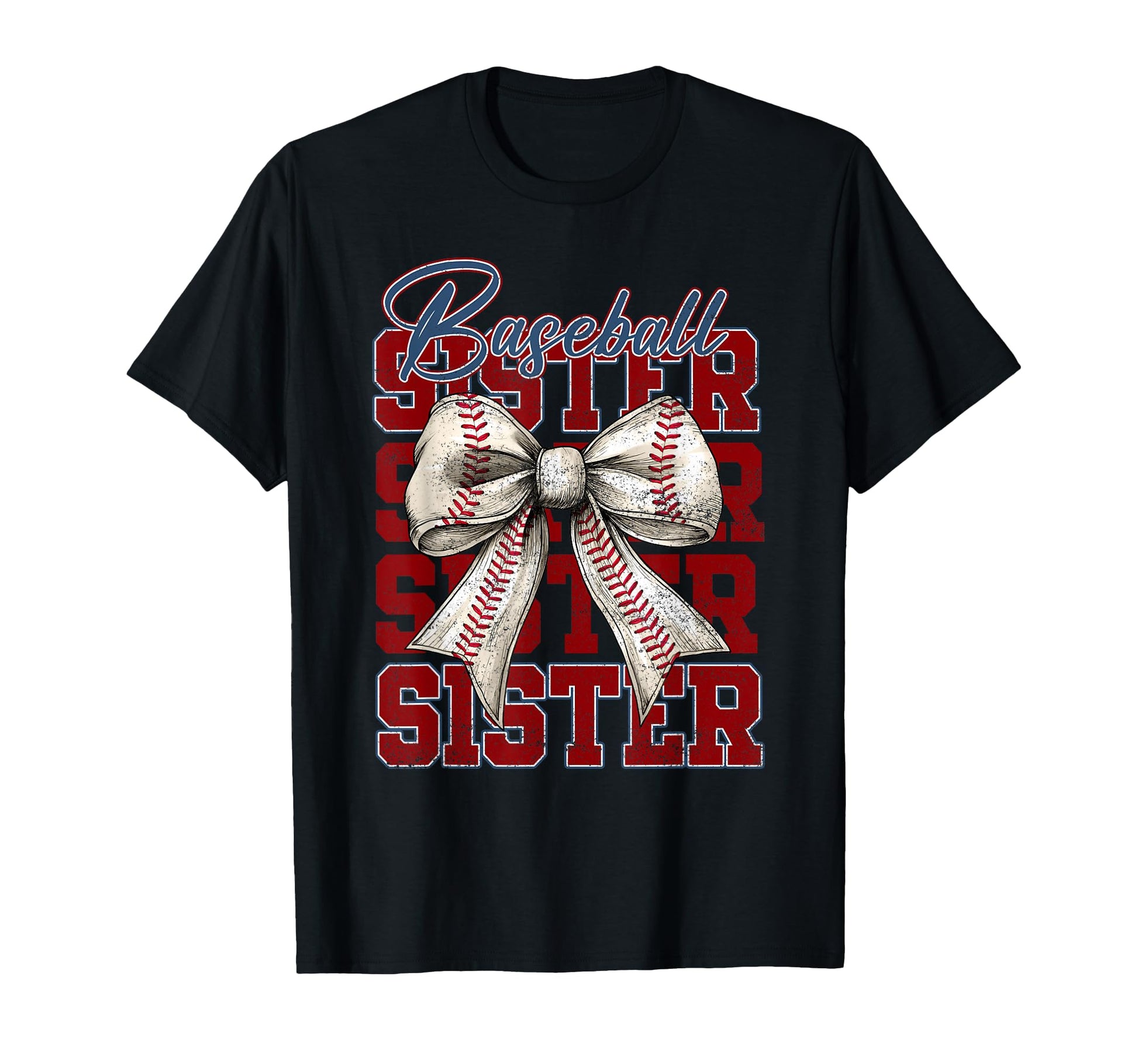 Baseball Ssiter Coquette Bow Game T-Shirt - Custom Art Print for Adults - T-Shirt, Sweatshirt, Hoodie