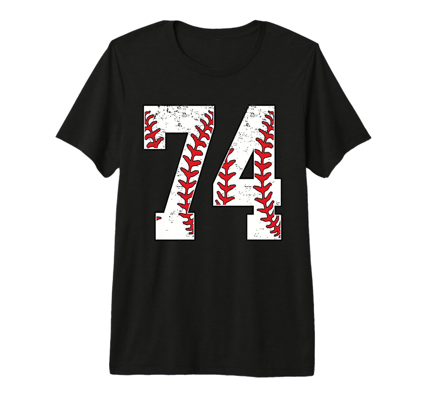 Number 74 Baseball 74 Jersey Number T-Shirt - Minimalist Print Men Women - T-Shirt, Sweatshirt, Hoodie