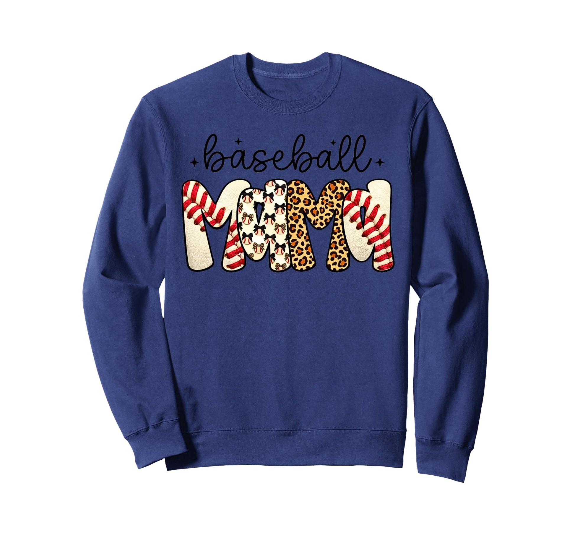 Baseball Mama Leopard Aesthetic Sweatshirt - Fun Novelty Design Unisex - T-Shirt, Sweatshirt, Hoodie