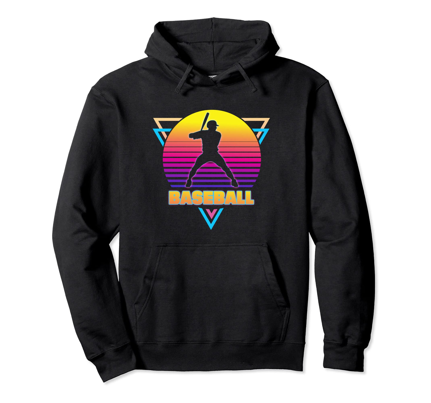 Baseball Player 80S Vaporwave Hoodie - Custom Art Print for Adults - T-Shirt, Sweatshirt, Hoodie