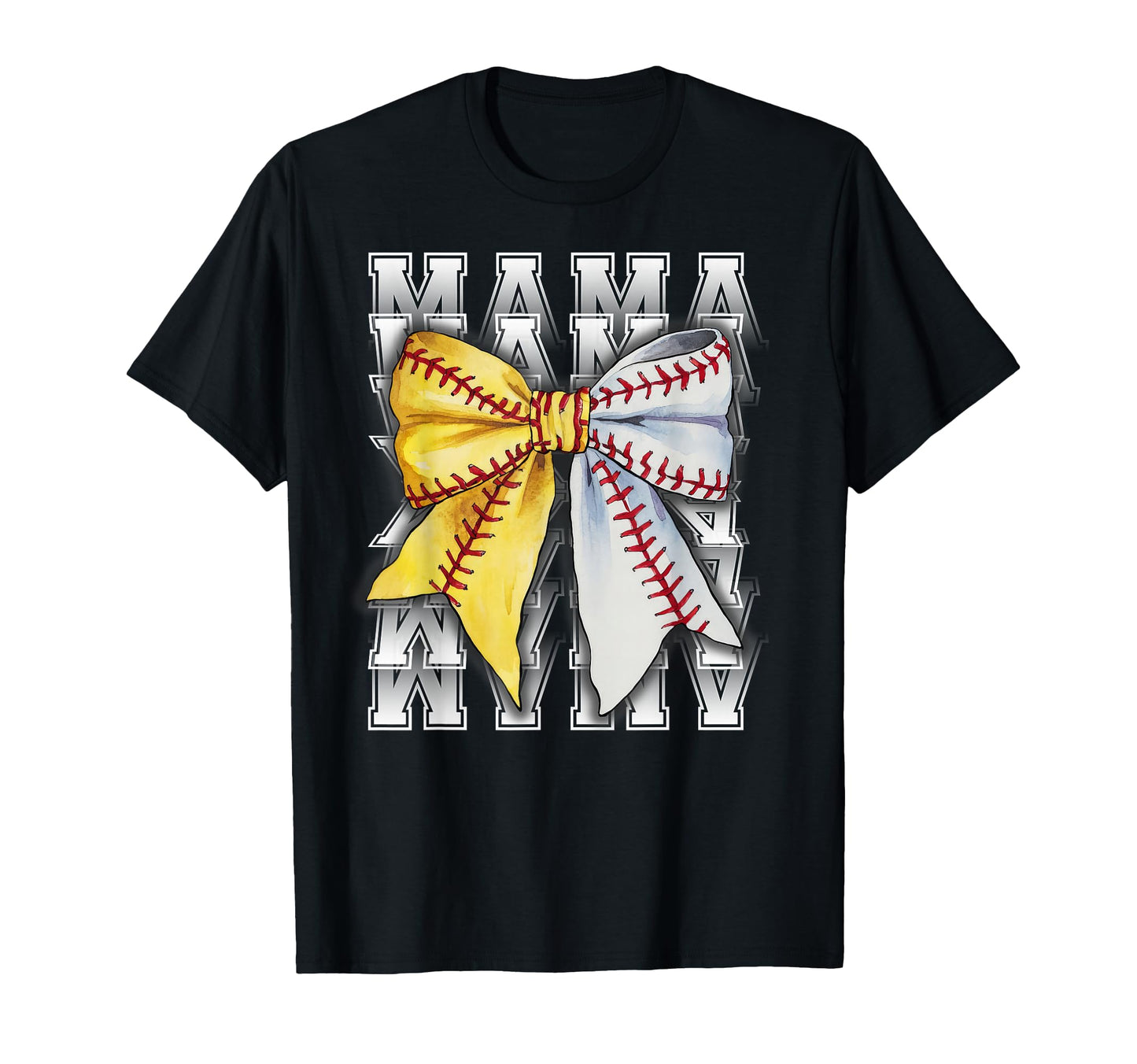 Mom Coquette Bow Softball Baseball Mama T-Shirt - Aesthetic Graphic Unisex - T-Shirt, Sweatshirt, Hoodie