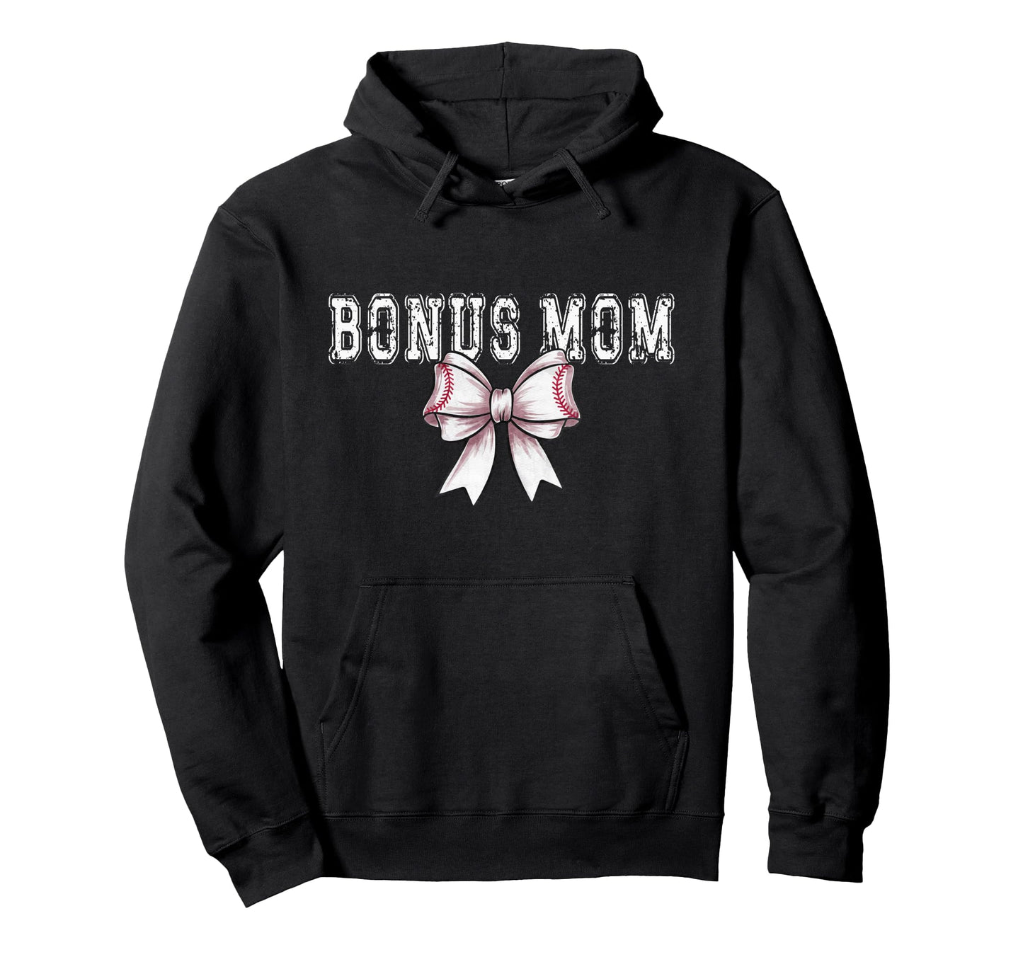 Coquette Baseball Bonus Mom Spirit Hoodie - Custom Art Print for Adults - T-Shirt, Sweatshirt, Hoodie