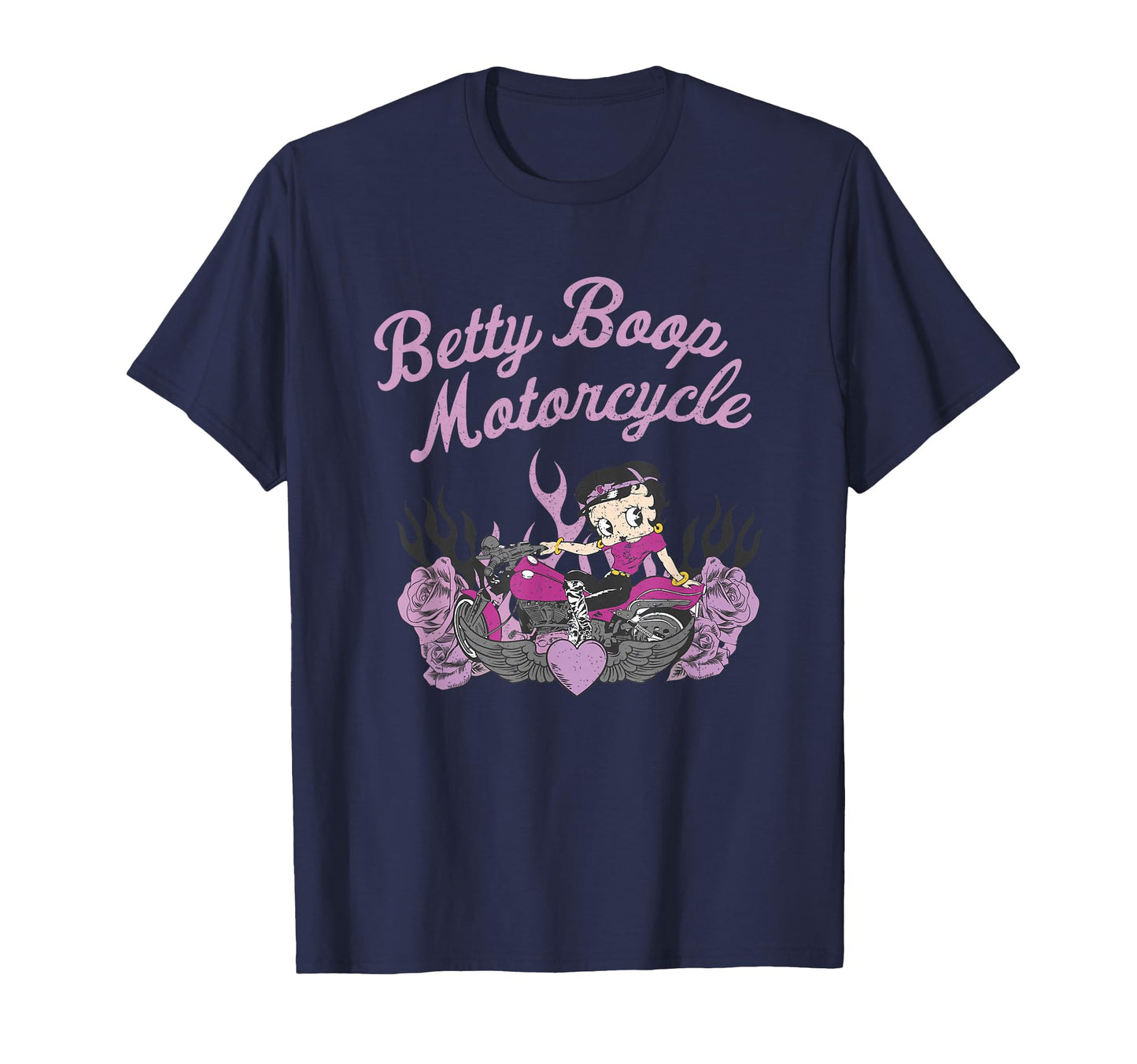 Betty Boop Purple Motorcycle Betty T-Shirt - Fun Novelty Design for Adults - T-Shirt, Sweatshirt, Hoodie