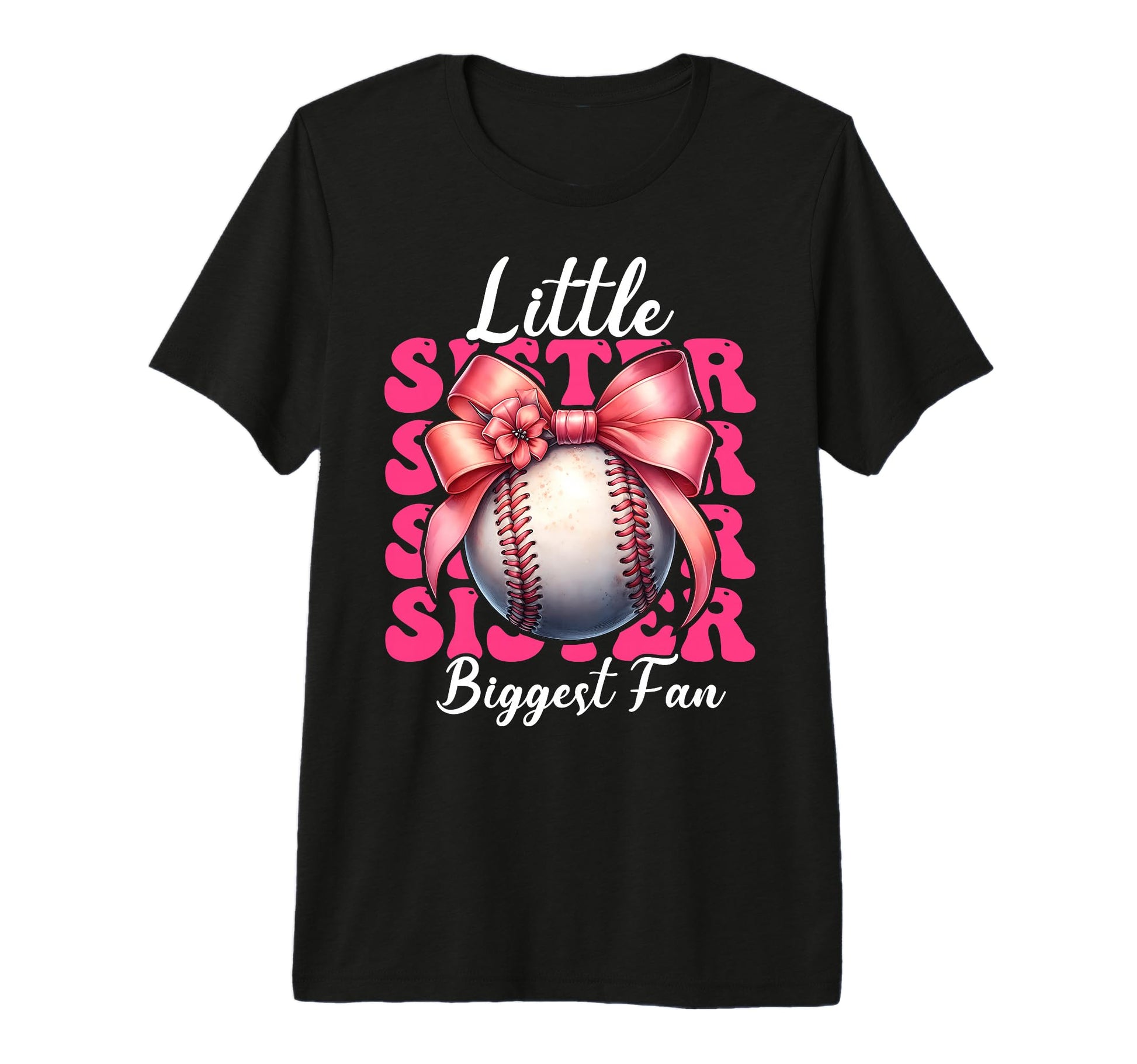 Baseball Sister Coquette Bow T-Shirt - Casual Everyday Wear Men Women - T-Shirt, Sweatshirt, Hoodie