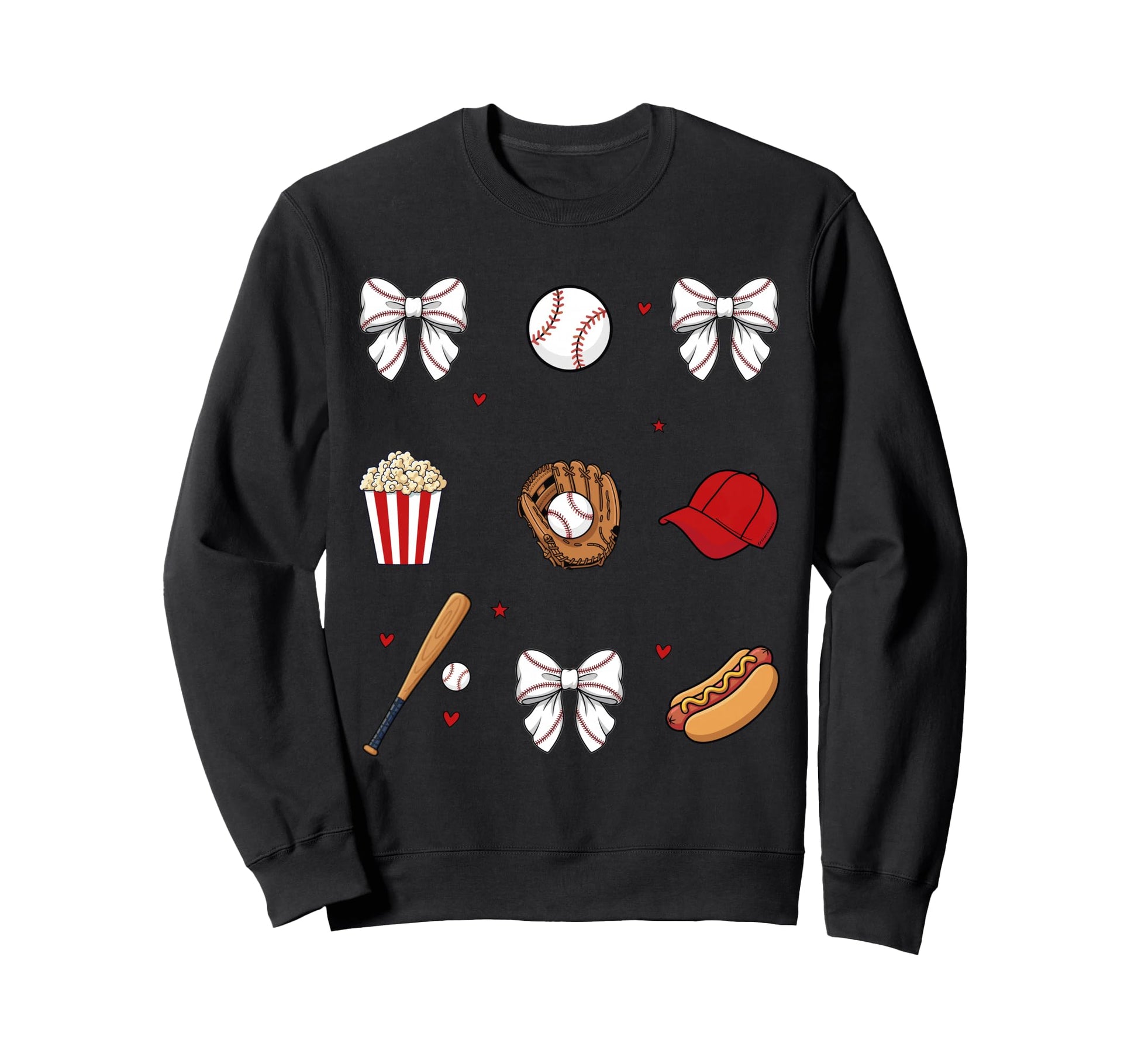 Baseball Sister Coquette Bow Sweatshirt - Aesthetic Graphic for Adults - T-Shirt, Sweatshirt, Hoodie