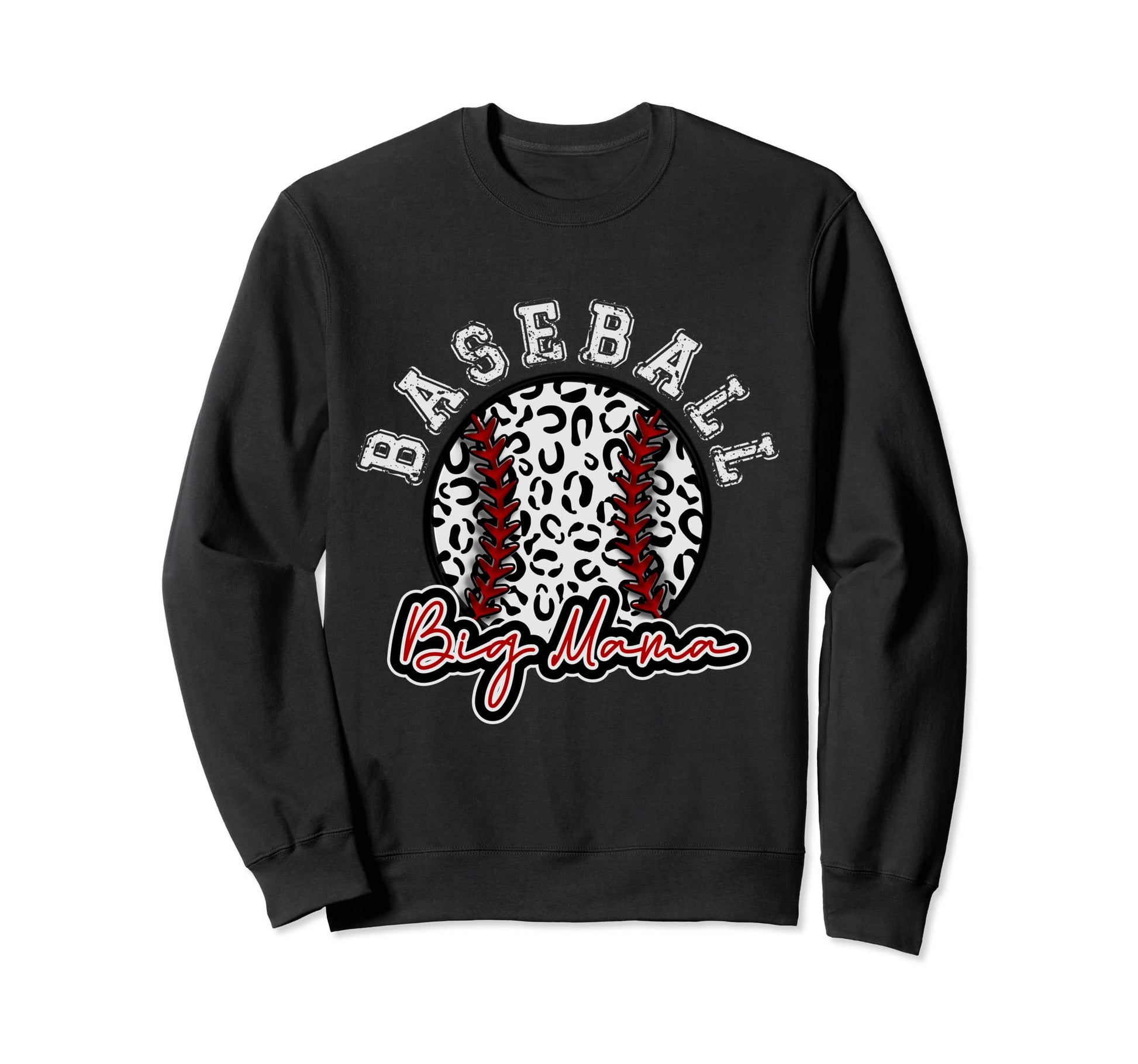 Leopard Cheetah Baseball Big Sweatshirt - Fun Novelty Design Men Women - T-Shirt, Sweatshirt, Hoodie