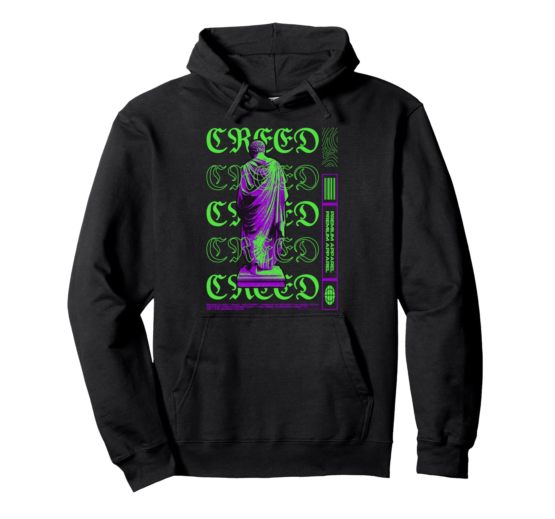 Y2K Creed Bold Urban Graffiti Aesthetic Hoodie - Novelty Apparel for Adults - T-Shirt, Sweatshirt, Hoodie