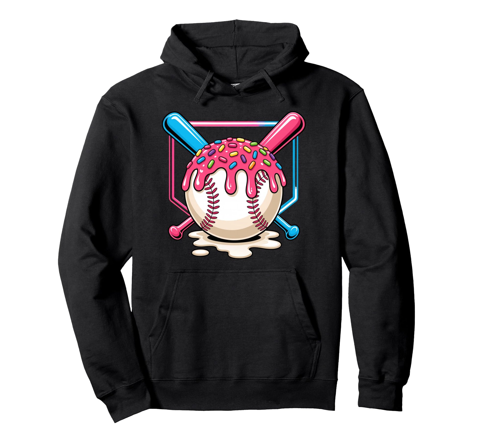 Colorful Sweet Sprinkle Fun Baseball Hoodie - Minimalist Print Men Women - T-Shirt, Sweatshirt, Hoodie