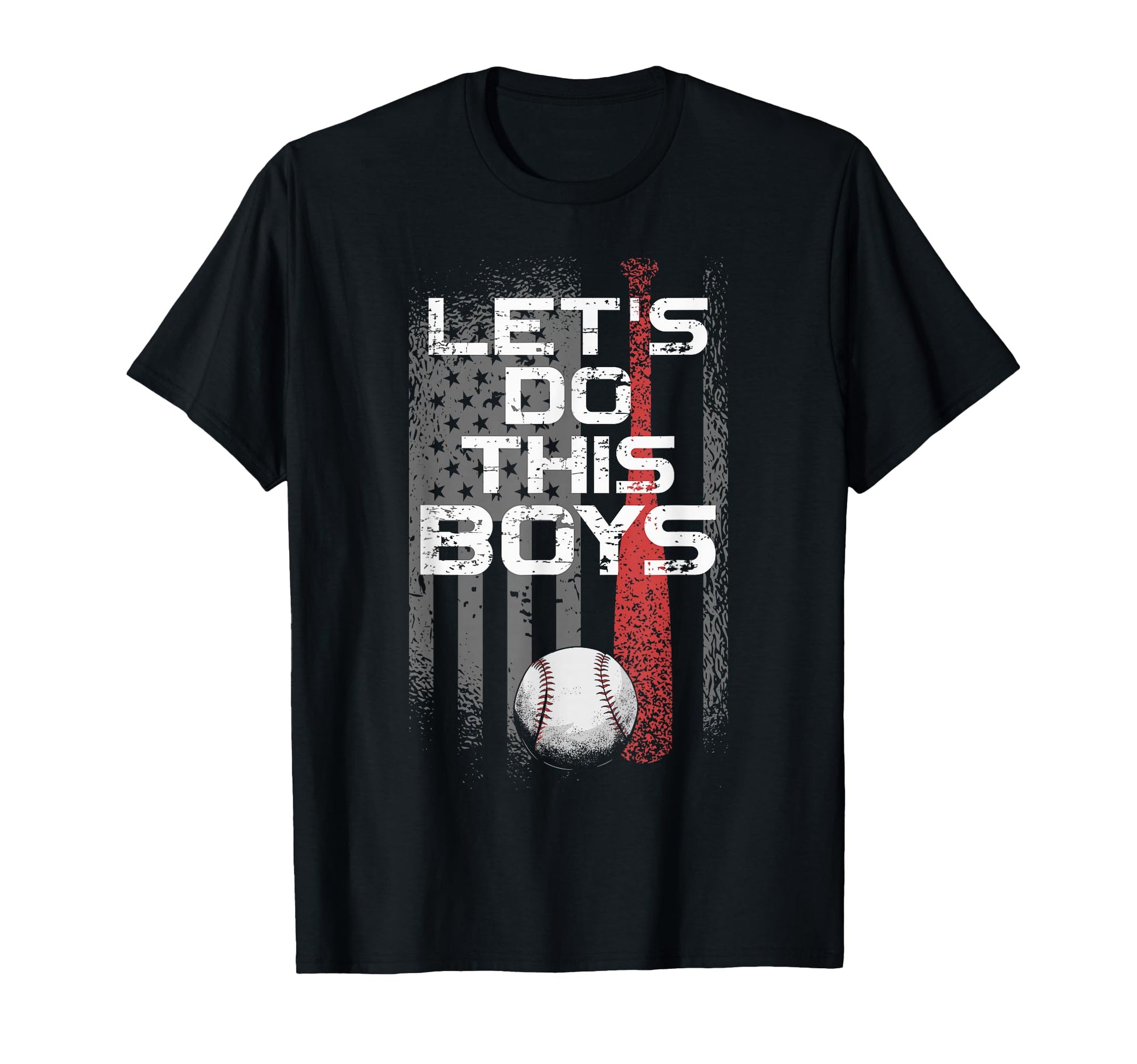 Baseball Fan Batter American Flag Lets Do T-Shirt - Novelty Apparel Unisex - T-Shirt, Sweatshirt, Hoodie