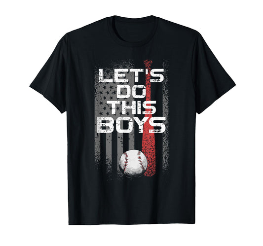 Baseball Fan Batter American Flag Lets Do T-Shirt - Novelty Apparel Unisex - T-Shirt, Sweatshirt, Hoodie