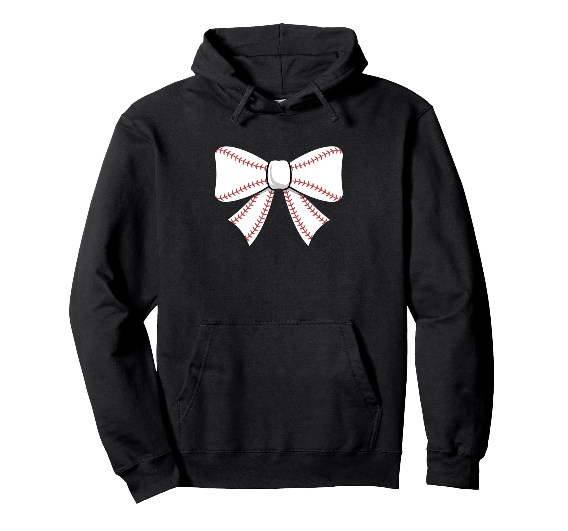 Baseball Bow Baseball Mom Mama Hoodie - Custom Art Print Unisex - T-Shirt, Sweatshirt, Hoodie