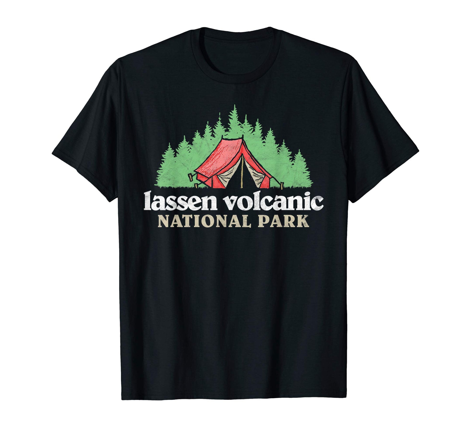 Lassen Volcanic National Park Tent T-Shirt - Custom Art Print Unisex - T-Shirt, Sweatshirt, Hoodie