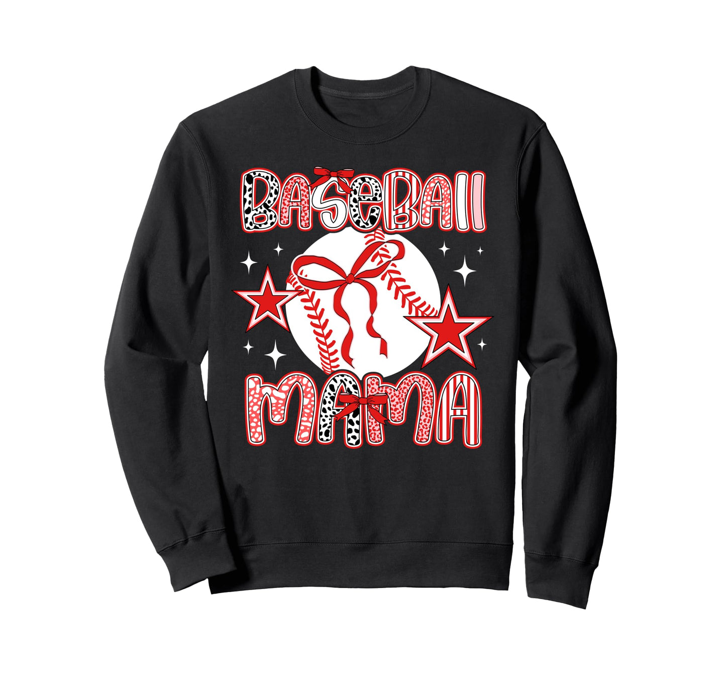 Baseball Mama Coquette Baseball Mom Sweatshirt - Novelty Apparel Unisex - T-Shirt, Sweatshirt, Hoodie
