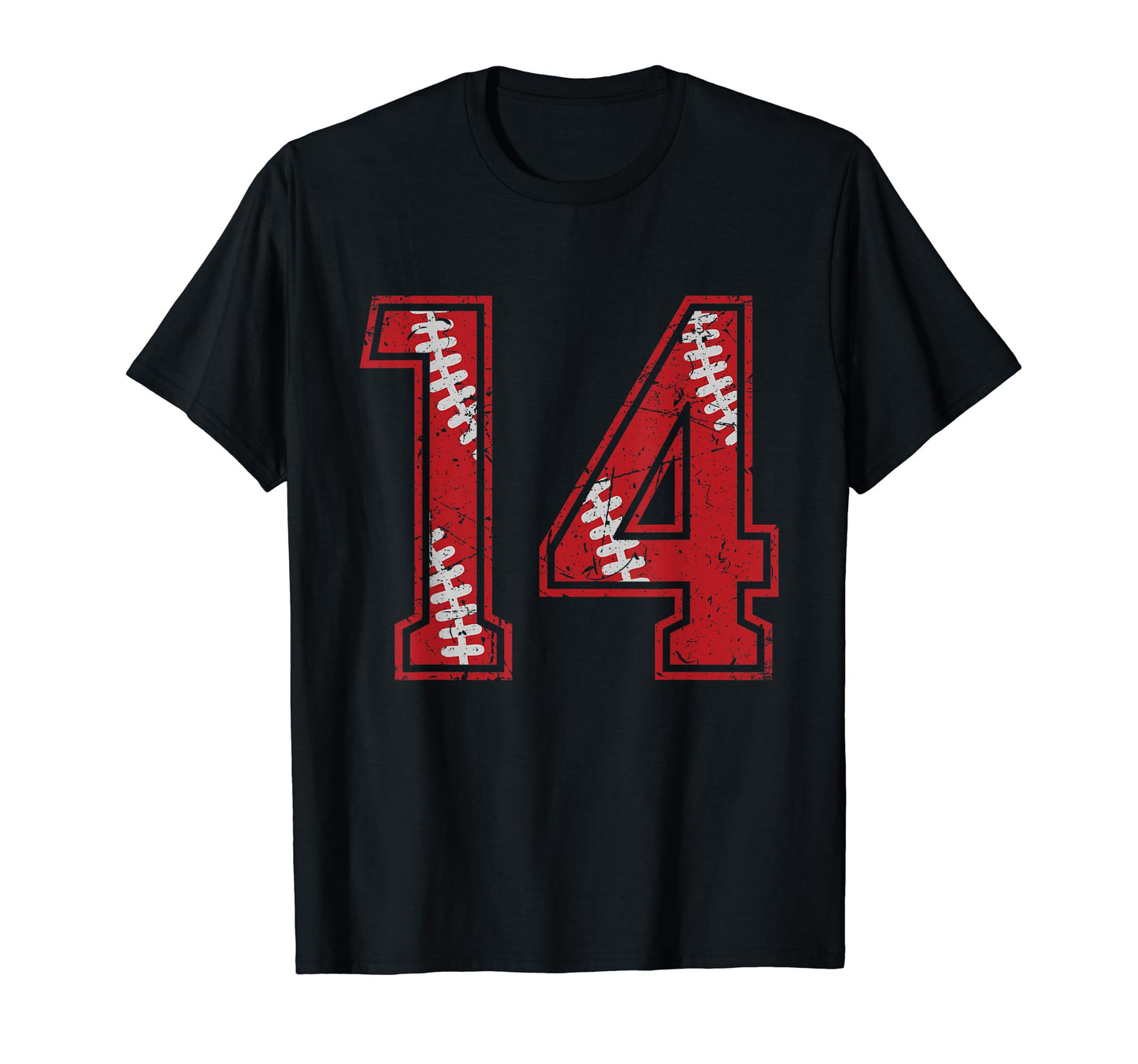 Number 14 Distressed Baseball Jersey T-Shirt - Unique Graphic Men Women - T-Shirt, Sweatshirt, Hoodie