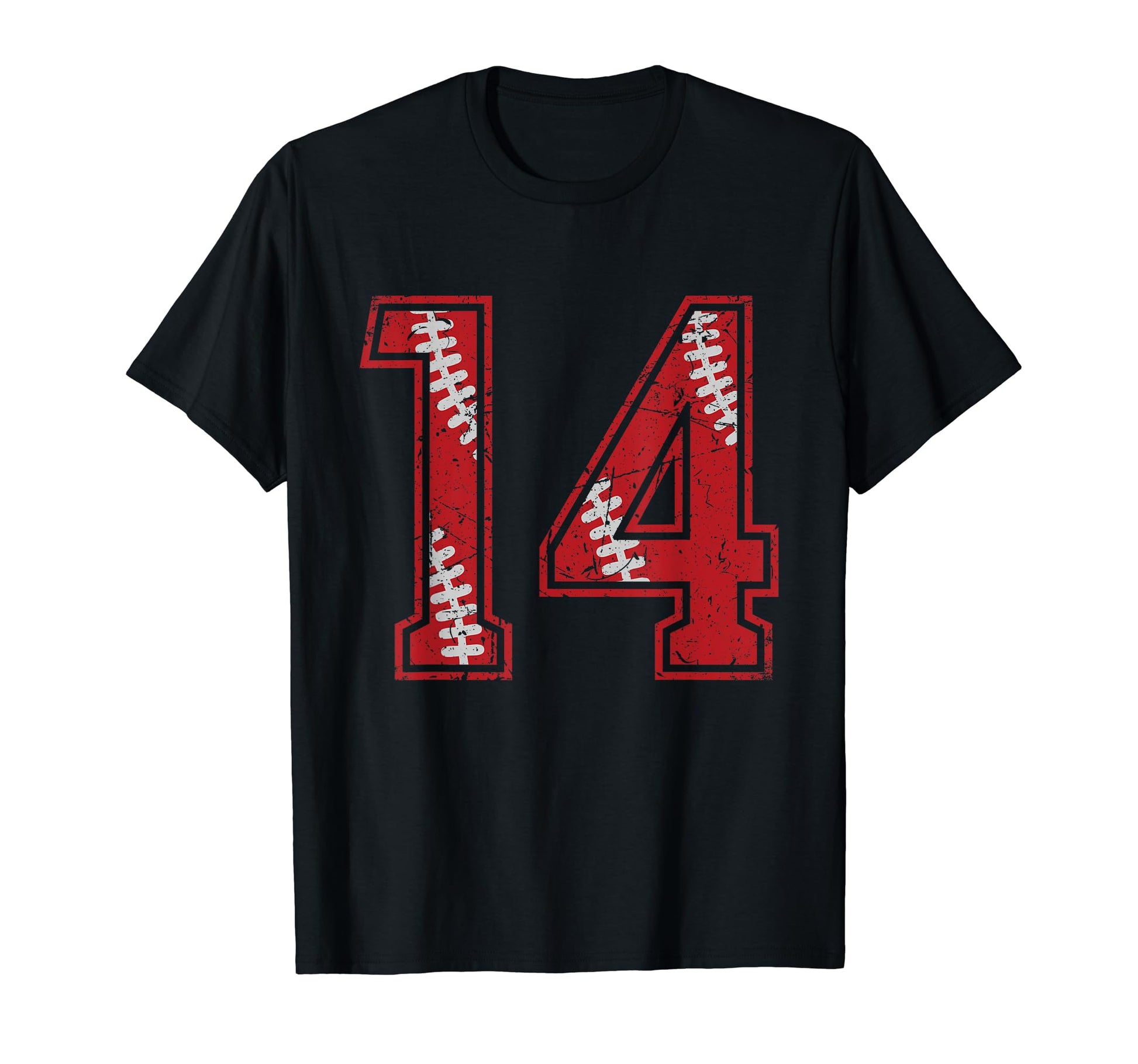 Number 14 Distressed Baseball Jersey T-Shirt - Unique Graphic Men Women - T-Shirt, Sweatshirt, Hoodie