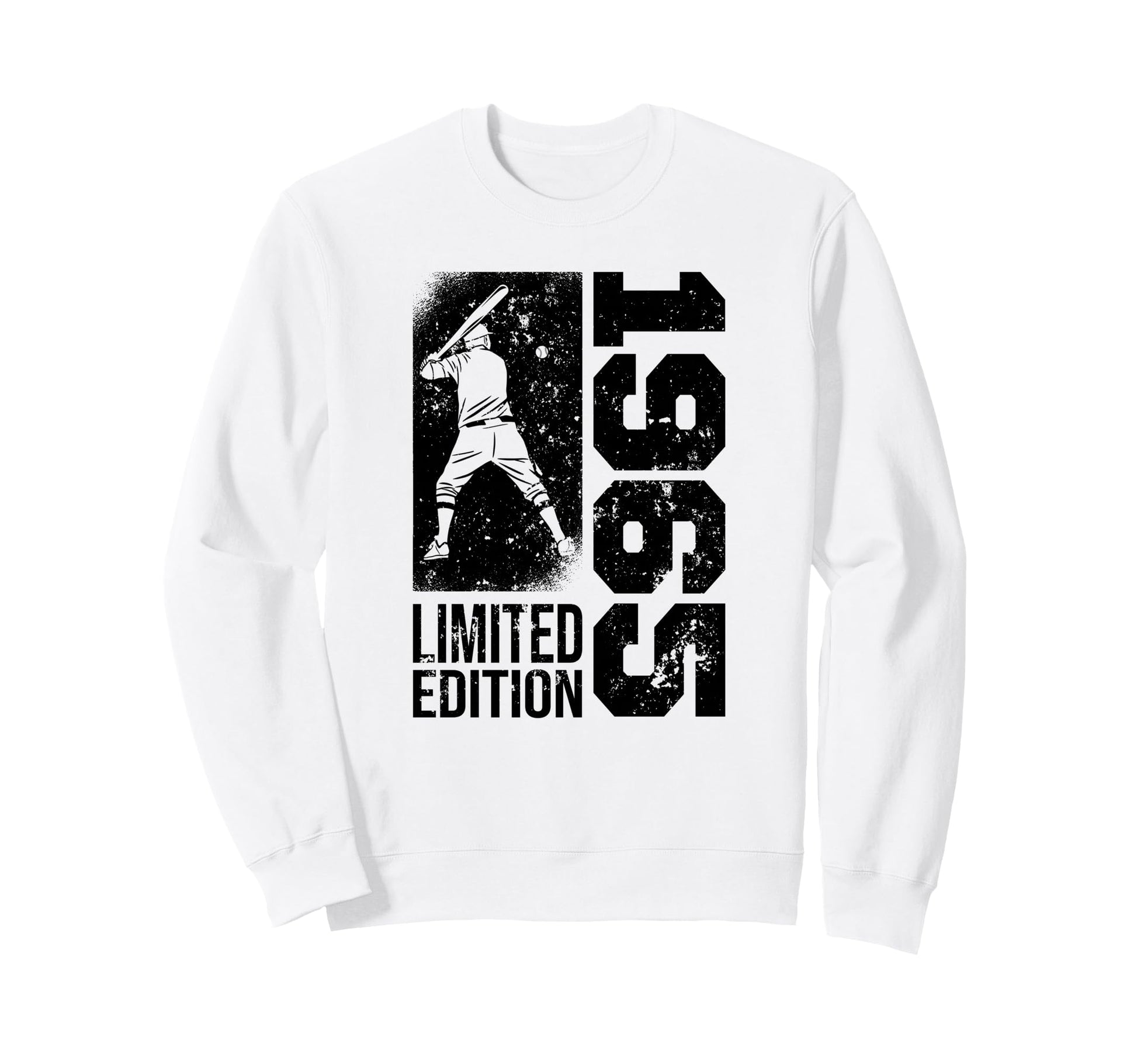 Baseball Player Born 1965 Birthday Sweatshirt - Trendy Graphic for Adults - T-Shirt, Sweatshirt, Hoodie