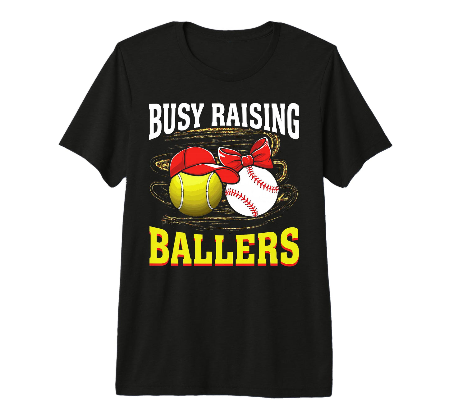 Busy Raising Ballers Tennis T-Shirt - Aesthetic Graphic for Adults - T-Shirt, Sweatshirt, Hoodie