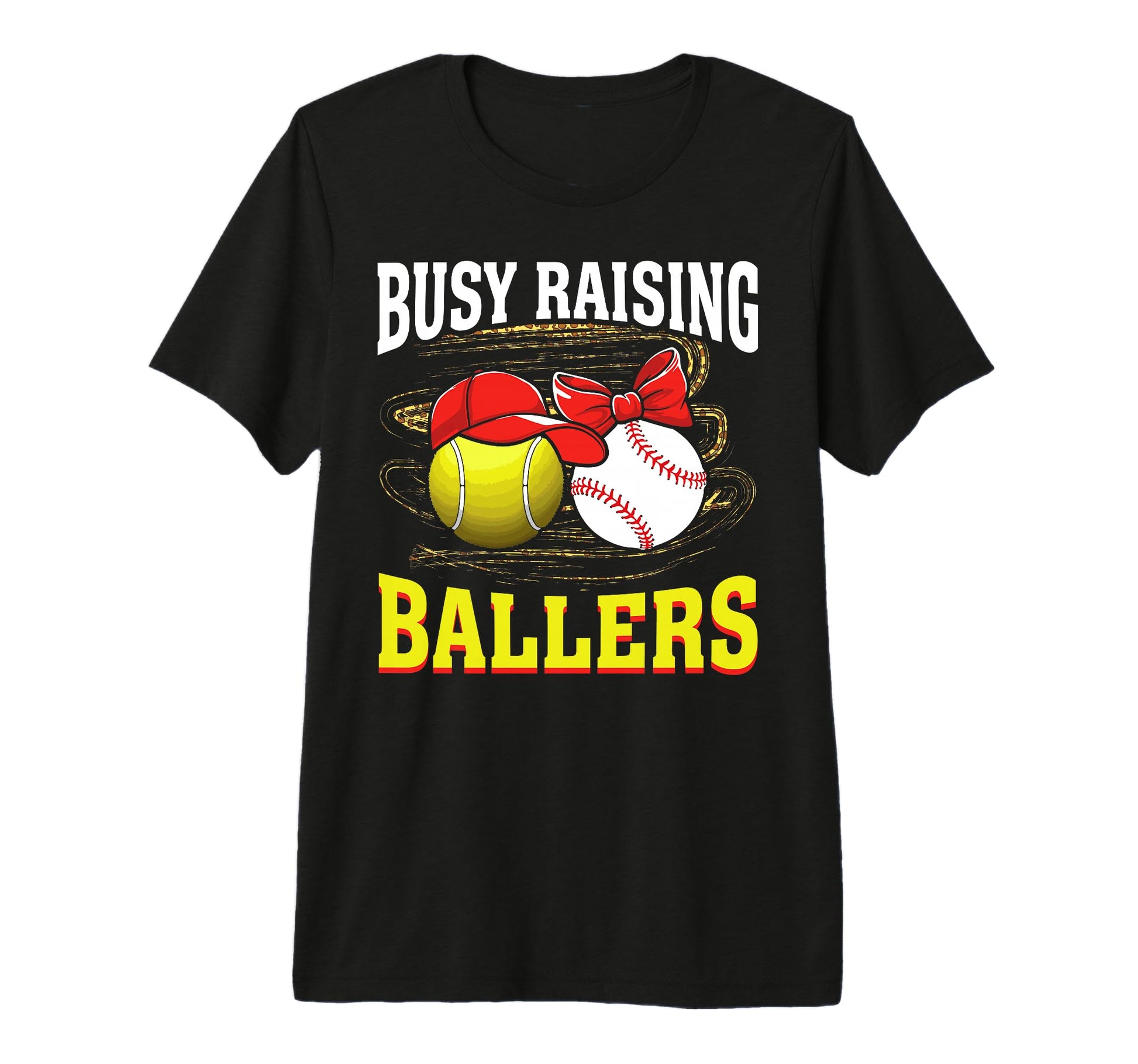 Busy Raising Ballers Tennis T-Shirt - Aesthetic Graphic for Adults - T-Shirt, Sweatshirt, Hoodie