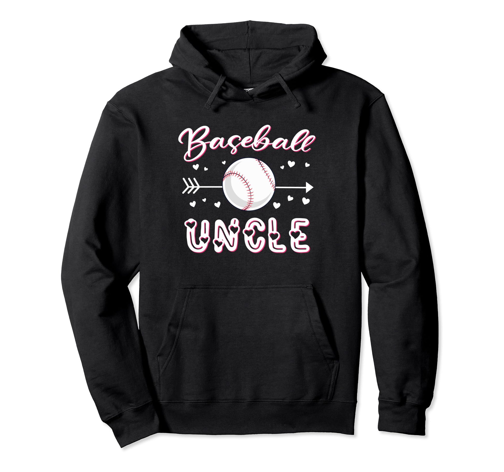 Baseball Uncle Baseball Sport Lover Hoodie - Custom Art Print Men Women - T-Shirt, Sweatshirt, Hoodie