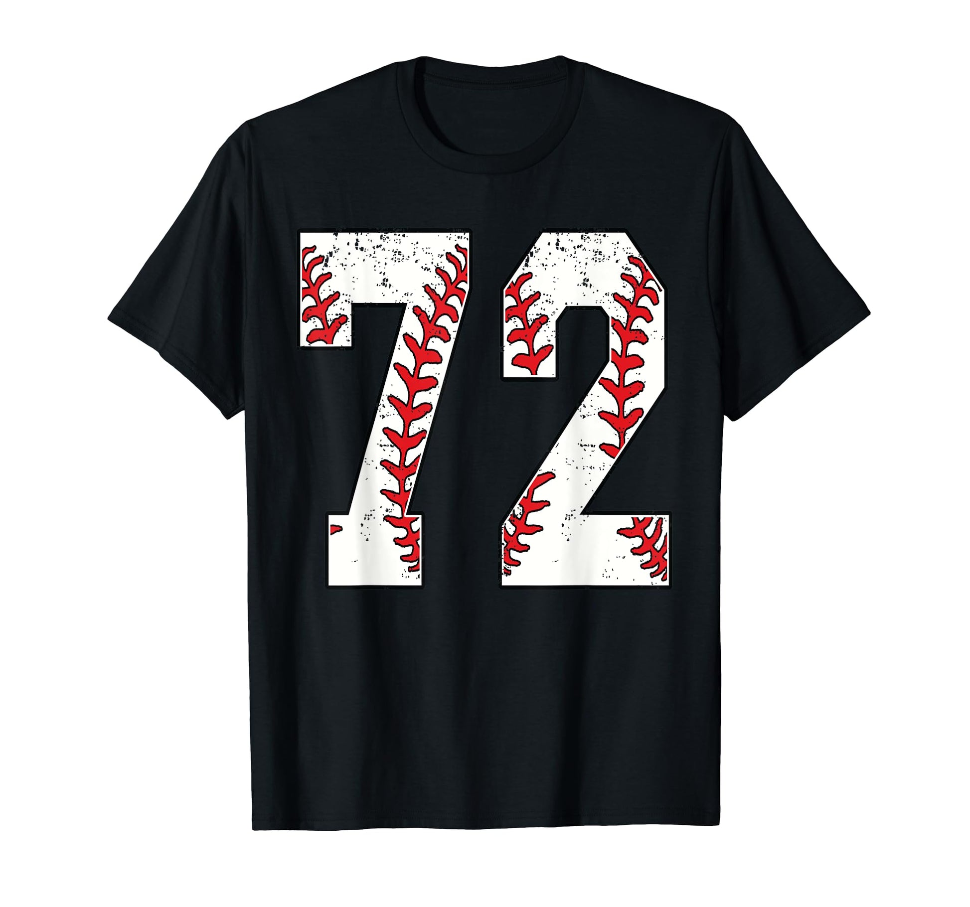 Number 72 Baseball 72 Jersey Number T-Shirt - Custom Art Print for Adults - T-Shirt, Sweatshirt, Hoodie