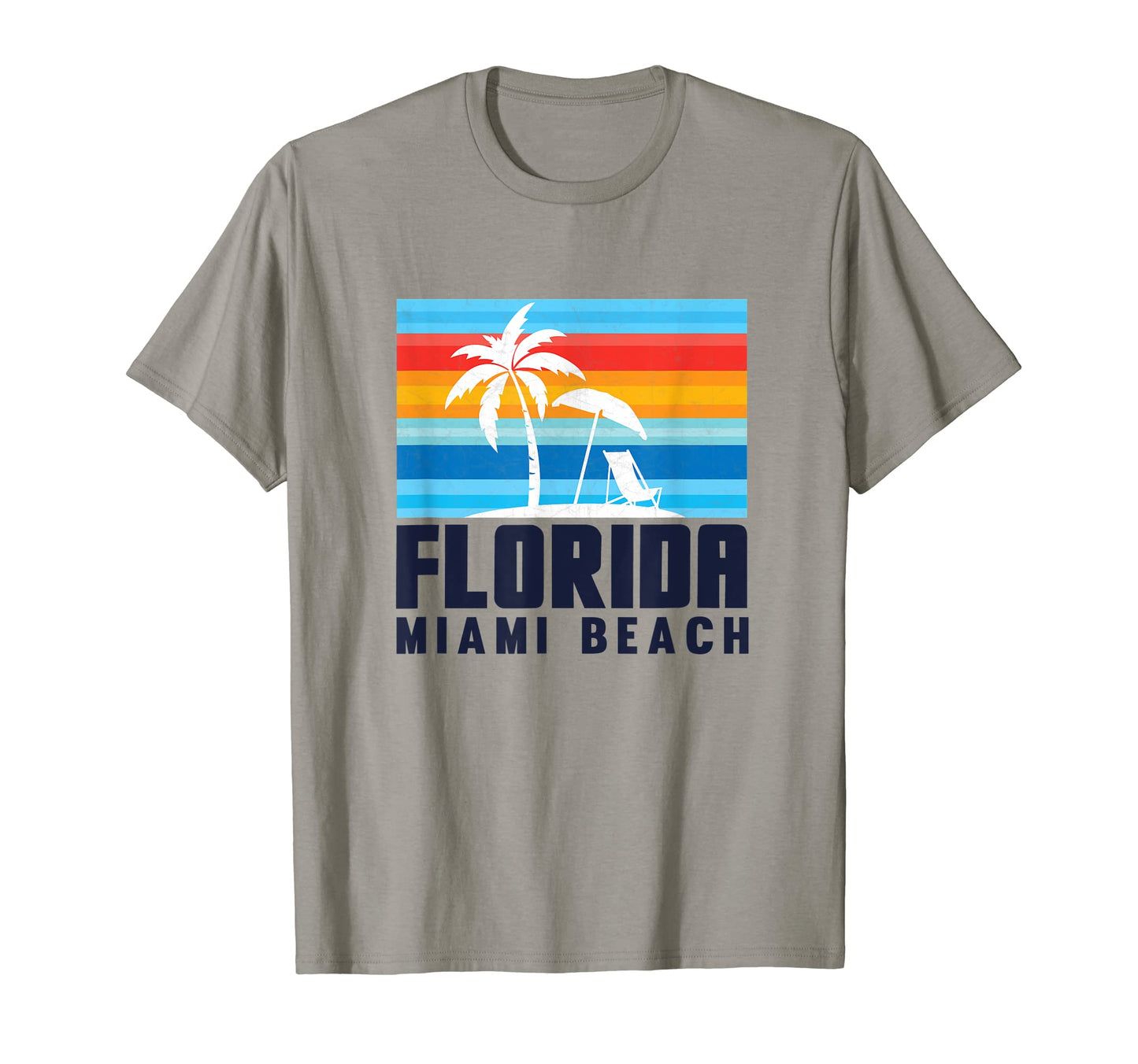 Mia Miami Beach Beach Sun Chair Sunset T-Shirt - Custom Art Print Unisex - T-Shirt, Sweatshirt, Hoodie