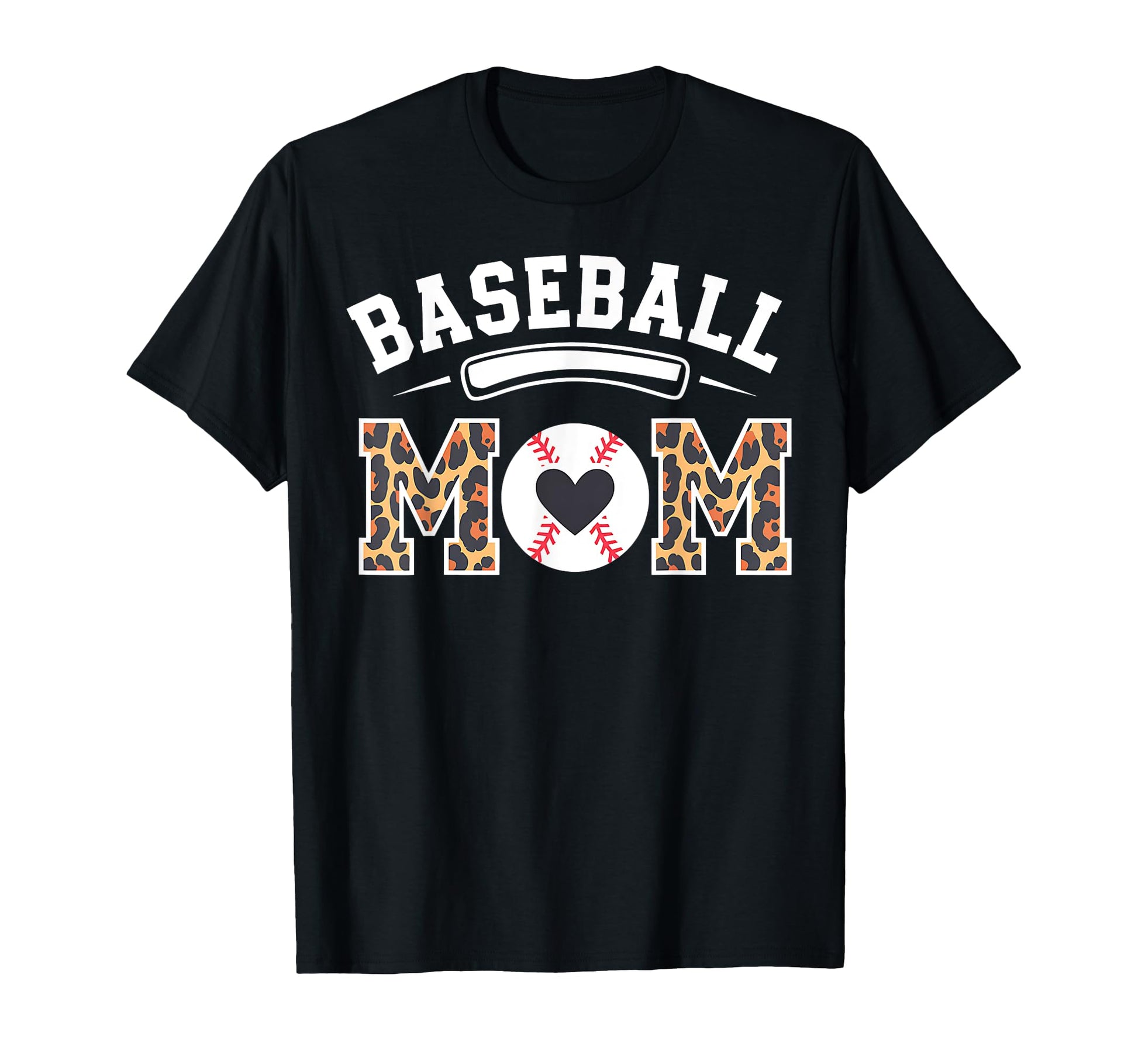 Baseball Mom Leopard And Baseball T-Shirt - Trendy Graphic for Adults - T-Shirt, Sweatshirt, Hoodie