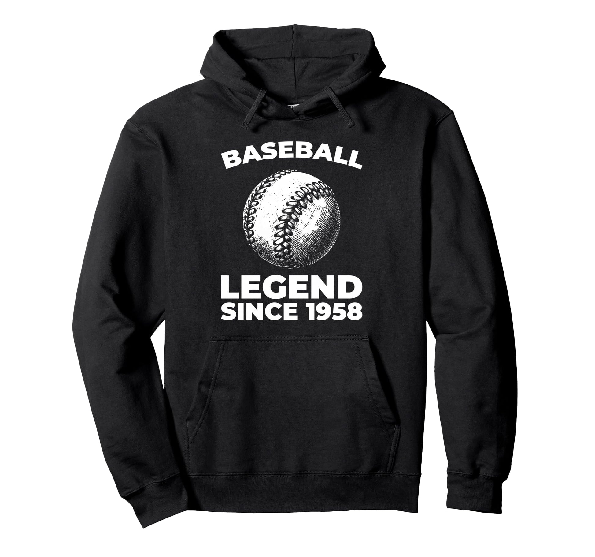 Born 1958 Baseballer Sport Team Hoodie - Casual Everyday Wear Men Women - T-Shirt, Sweatshirt, Hoodie