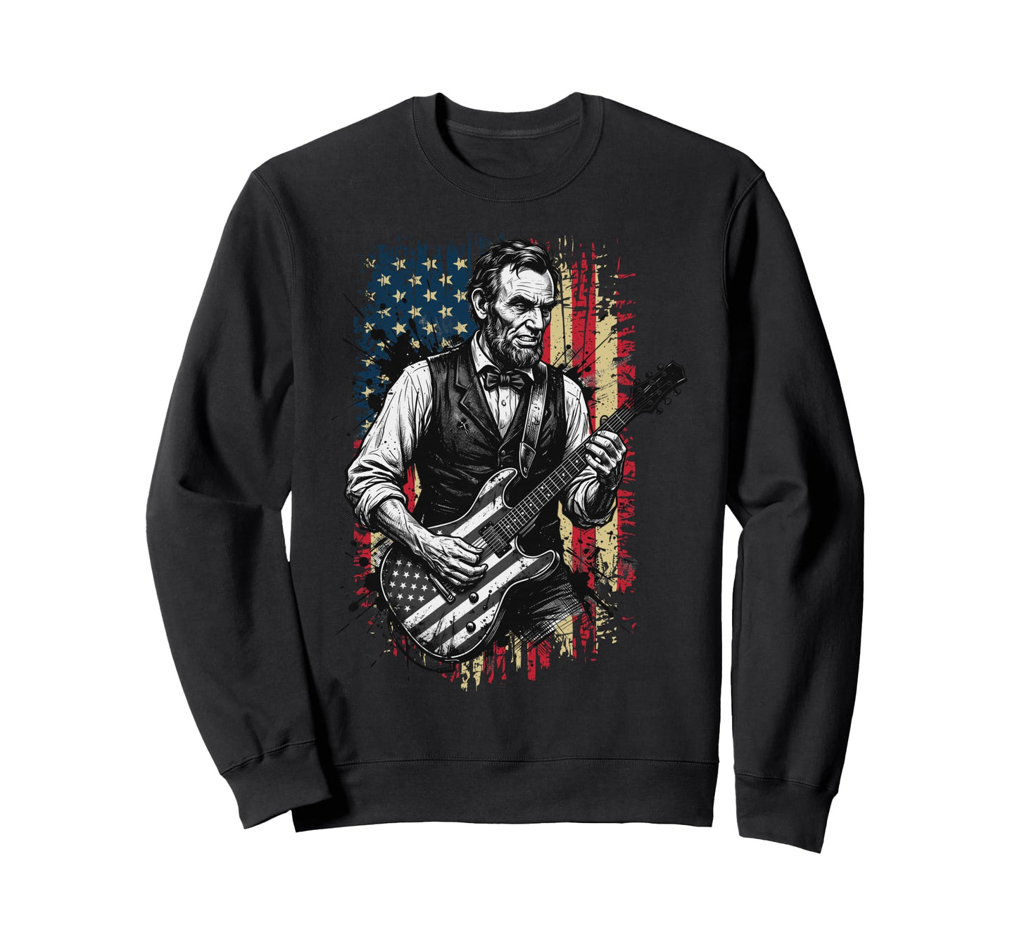 Funny Abraham Lincoln Playing Sweatshirt - Fun Novelty Design Unisex - T-Shirt, Sweatshirt, Hoodie