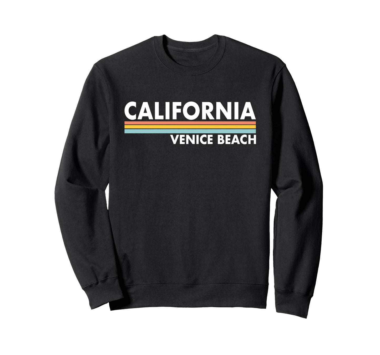 Venice Beach California Stripes Sweatshirt - Trendy Graphic for Adults - T-Shirt, Sweatshirt, Hoodie