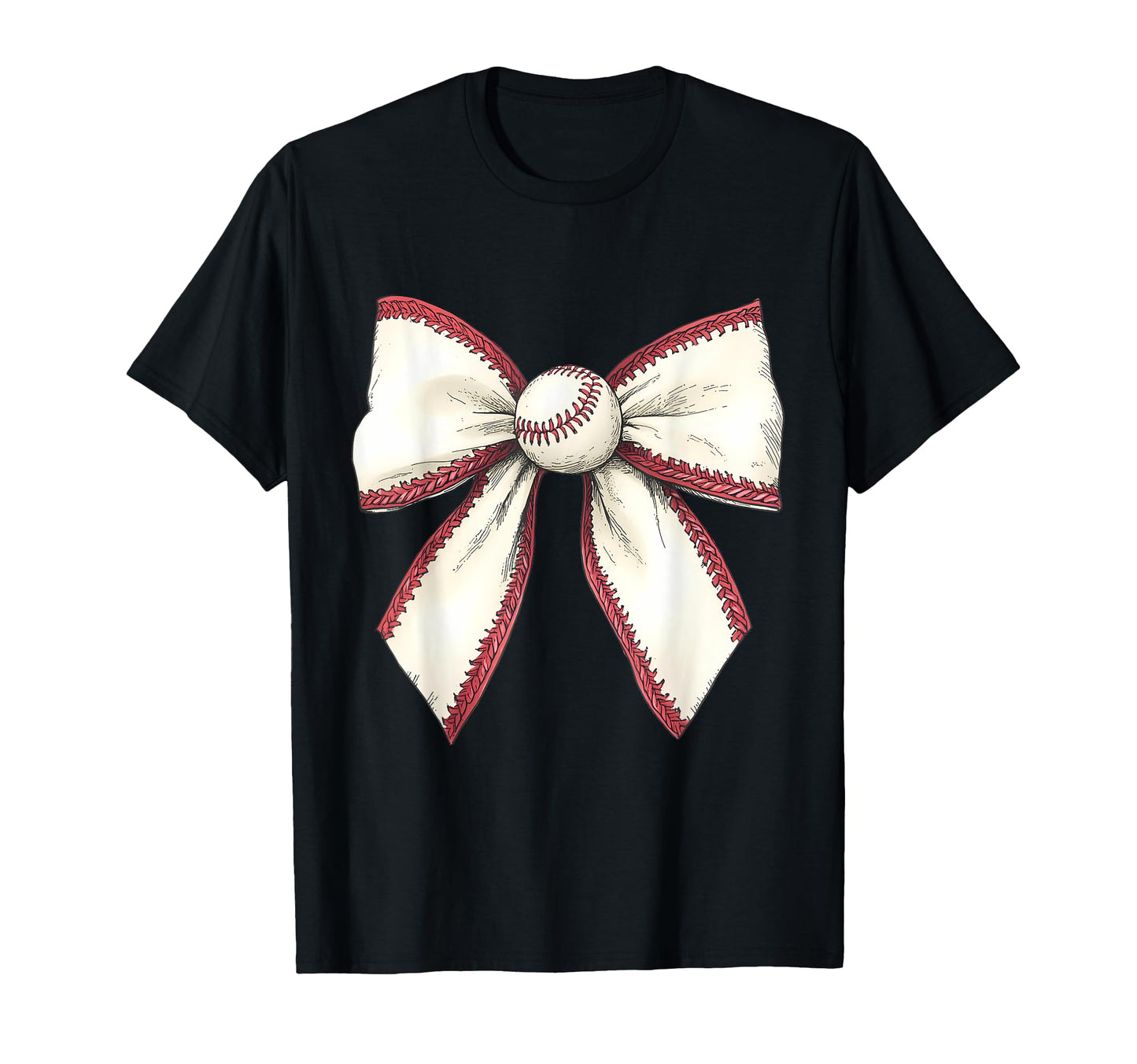 Baseball Coquette Bow Baseball Game T-Shirt - Aesthetic Graphic for Adults - T-Shirt, Sweatshirt, Hoodie