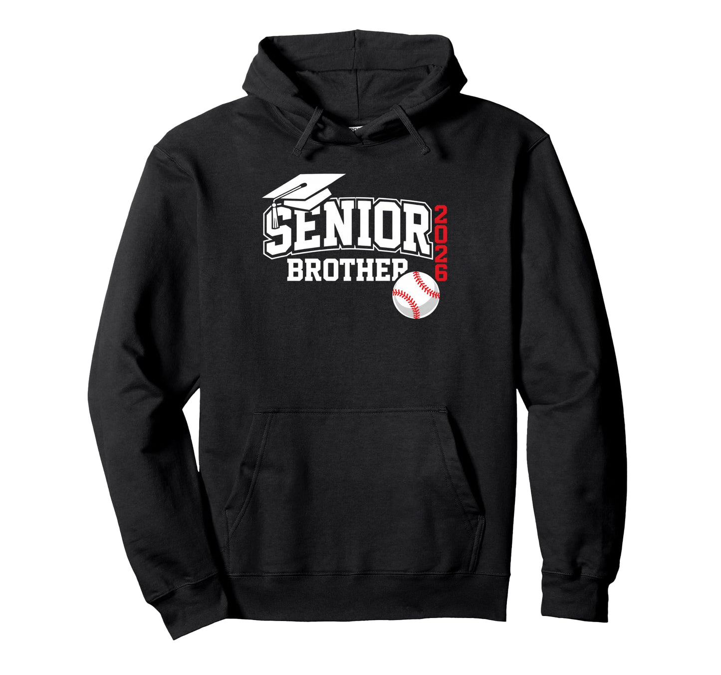 Senior Brother Class 2026 Graduation Hoodie - Unique Graphic Men Women - T-Shirt, Sweatshirt, Hoodie