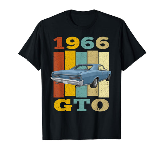 66 1966 Gto Silhouette Muscle Car T-Shirt - Novelty Apparel Unisex - T-Shirt, Sweatshirt, Hoodie