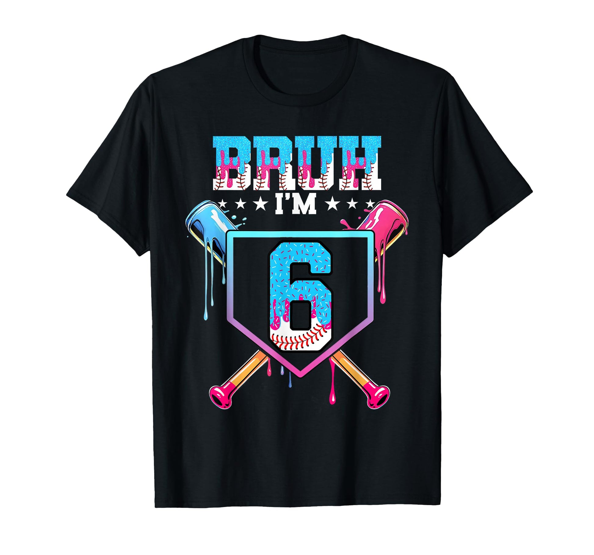 Bruh 6Th Birthday Baseball Ice T-Shirt - Casual Everyday Wear Men Women - T-Shirt, Sweatshirt, Hoodie