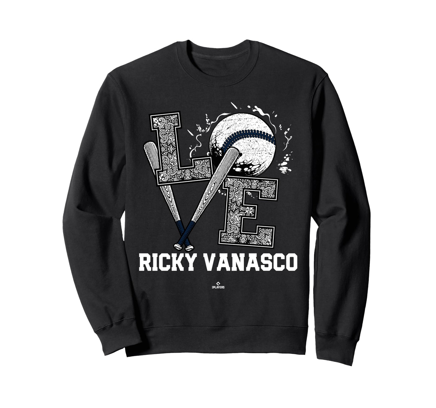 Distressed Baseball Love Ricky Sweatshirt - Trendy Graphic for Adults - T-Shirt, Sweatshirt, Hoodie
