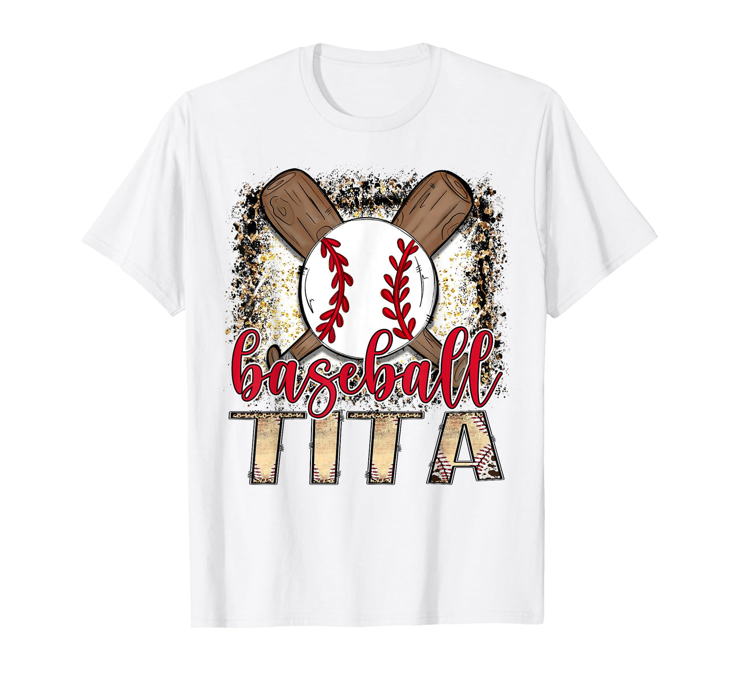 Baseball Tita Leopard Proud Ball Tita T-Shirt - Trendy Graphic for Adults - T-Shirt, Sweatshirt, Hoodie