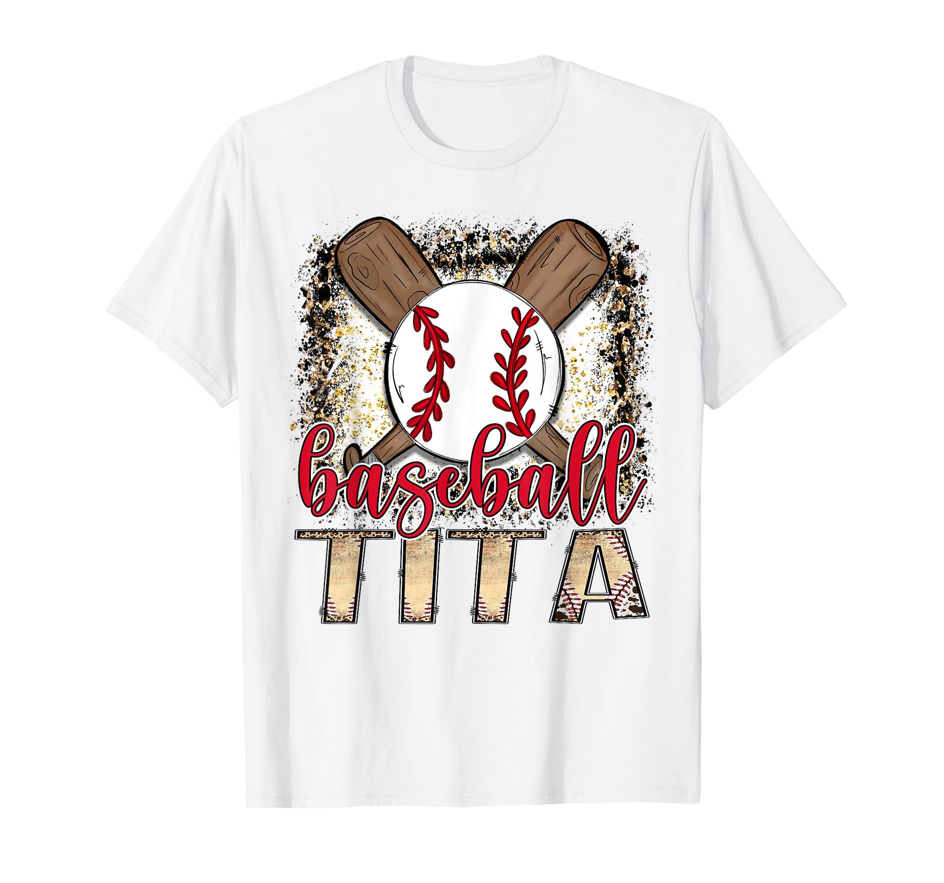 Baseball Tita Leopard Proud Ball Tita T-Shirt - Trendy Graphic for Adults - T-Shirt, Sweatshirt, Hoodie