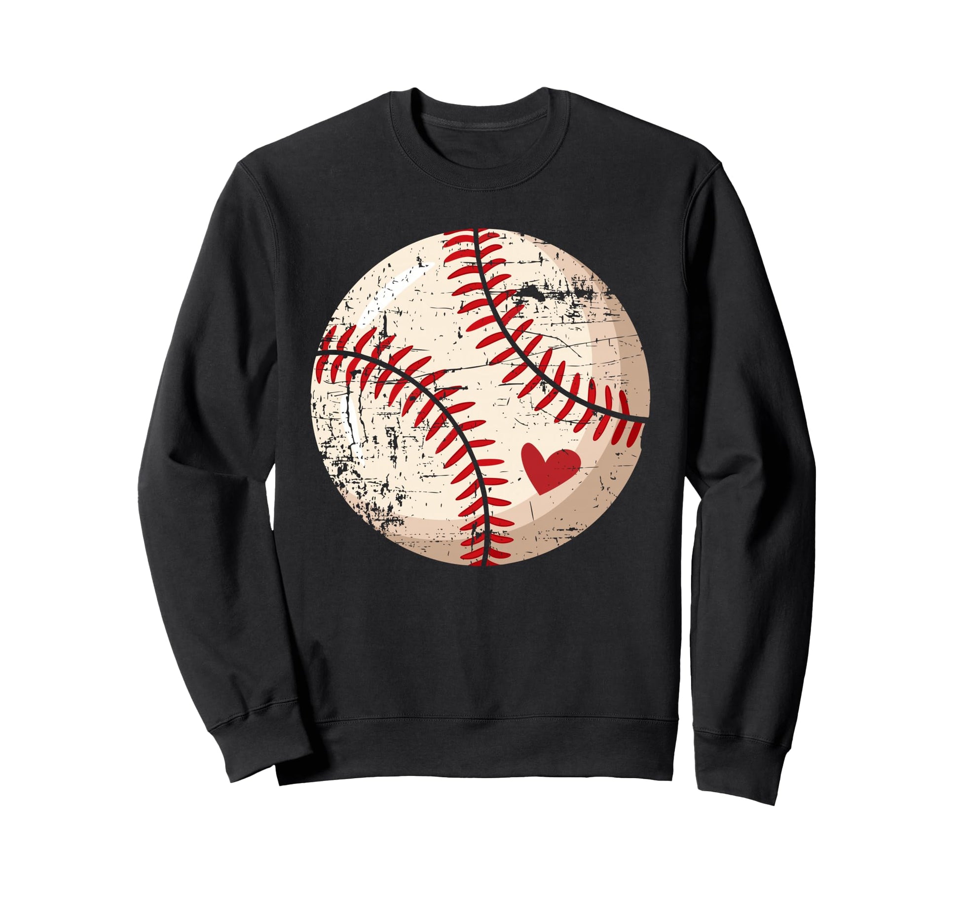 Baseball Heart Love Sport Fan Sweatshirt - Minimalist Print Unisex - T-Shirt, Sweatshirt, Hoodie