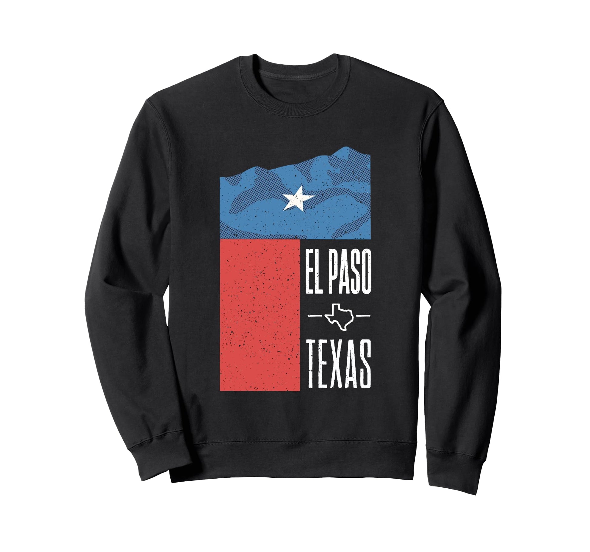 El Paso Texas Typography Stylized Sweatshirt - Unique Graphic for Adults - T-Shirt, Sweatshirt, Hoodie