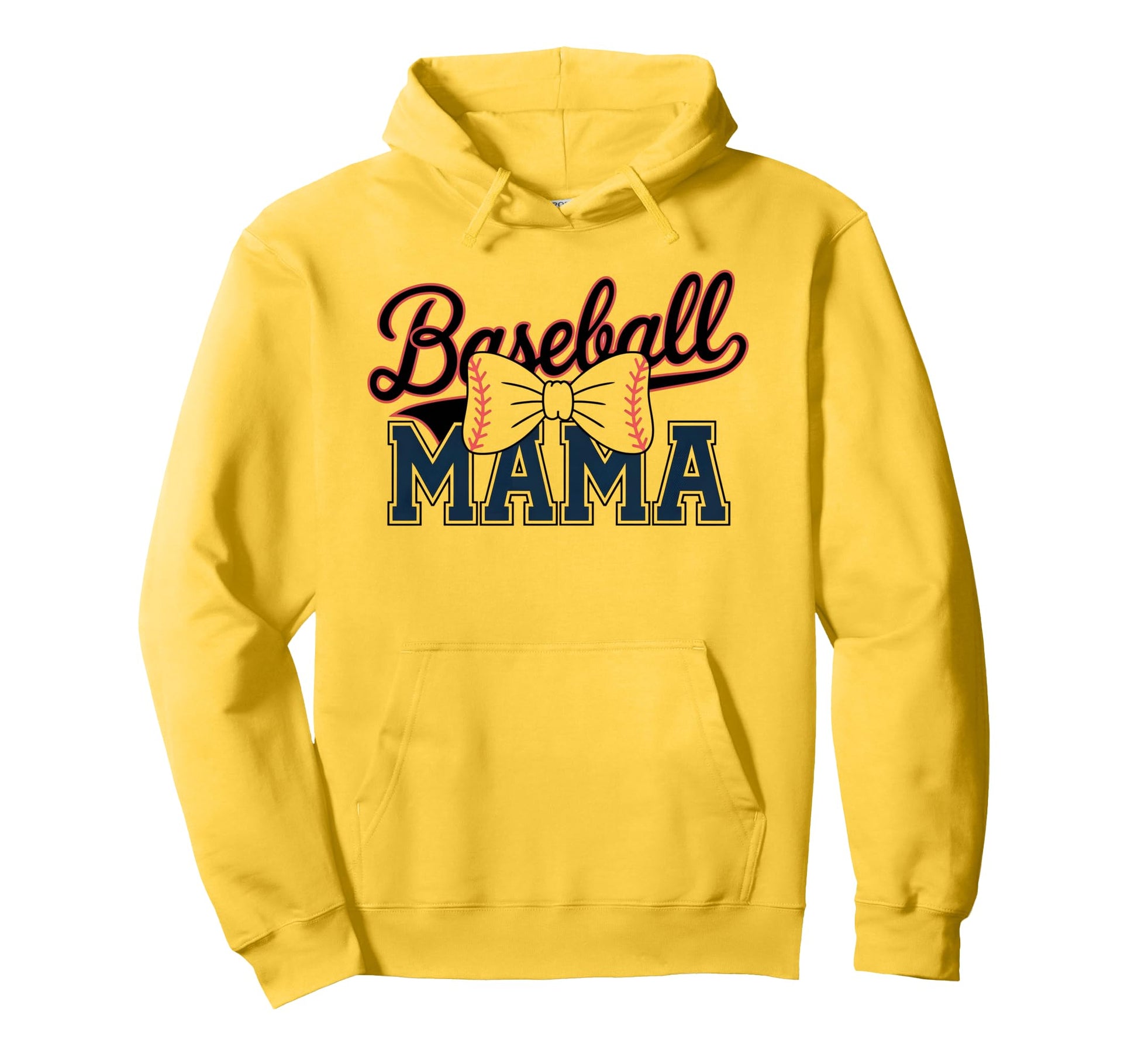 Baseball Mama Coquette Bow Baseball Hoodie - Minimalist Print Men Women - T-Shirt, Sweatshirt, Hoodie