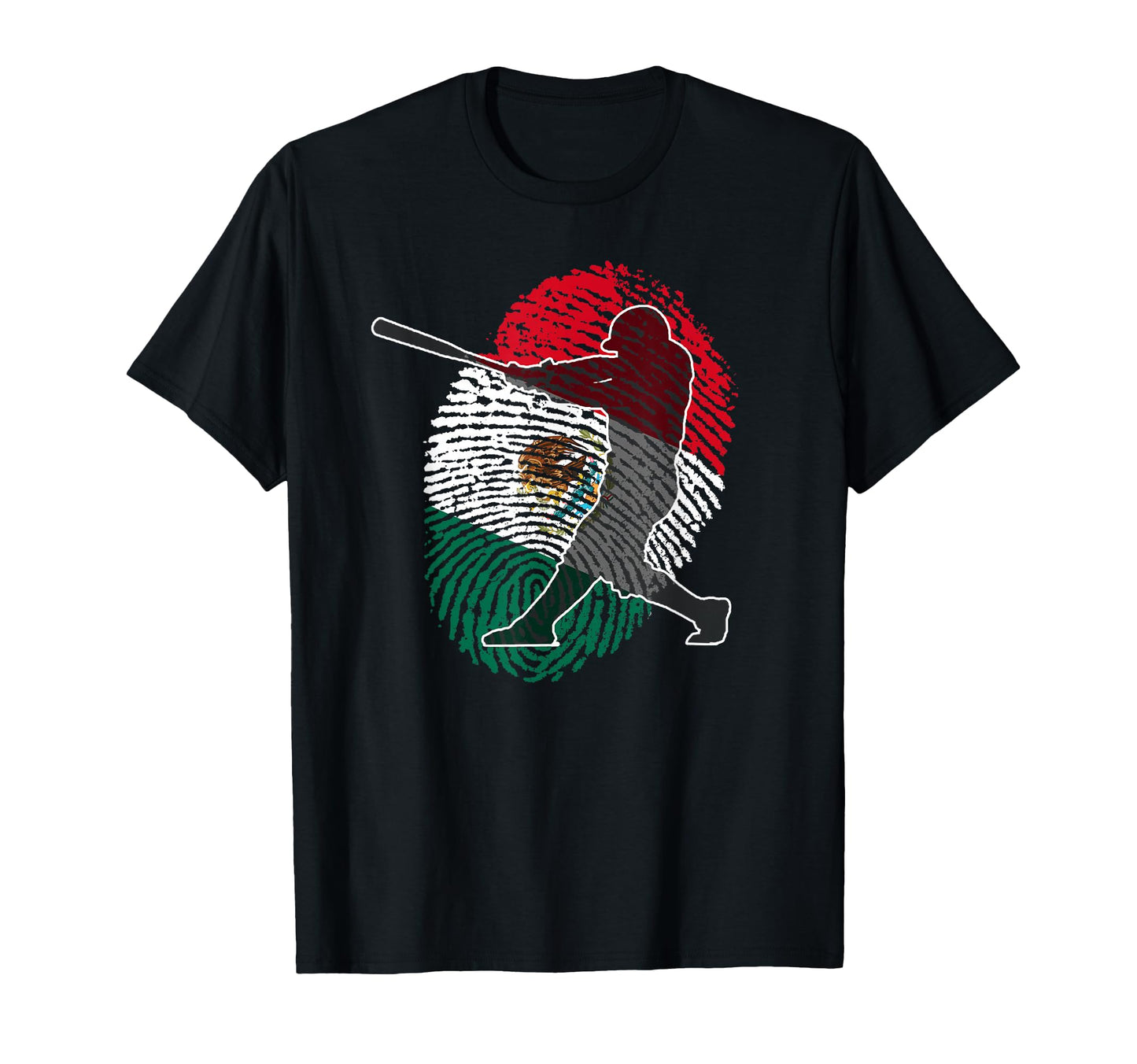 Mexican Baseball Flag Finger Dna T-Shirt - Minimalist Print Unisex - T-Shirt, Sweatshirt, Hoodie
